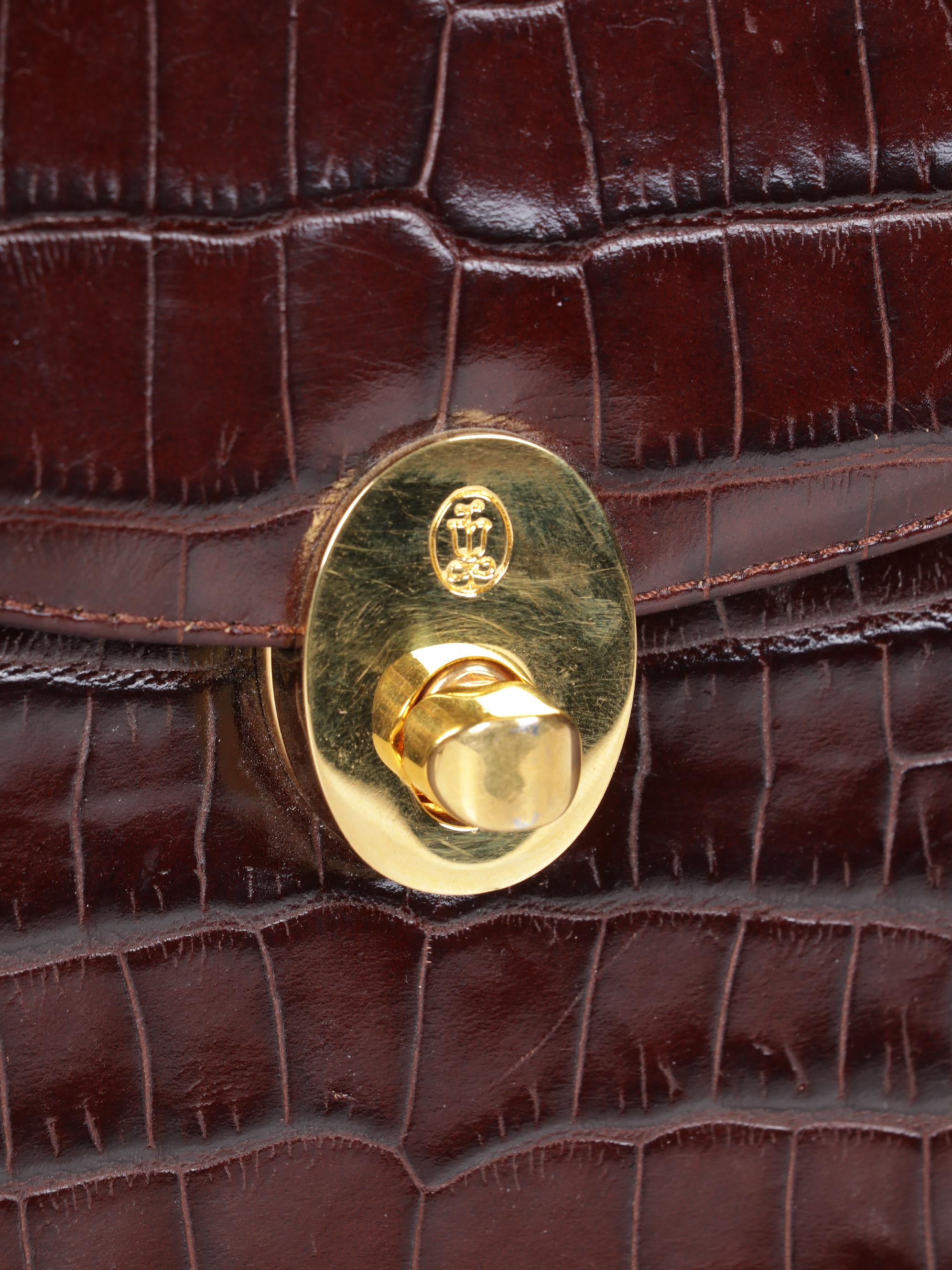 Coach Hampton Buckle Brown Leather Demi Bag & Lladró Embossed Leather Crossbody