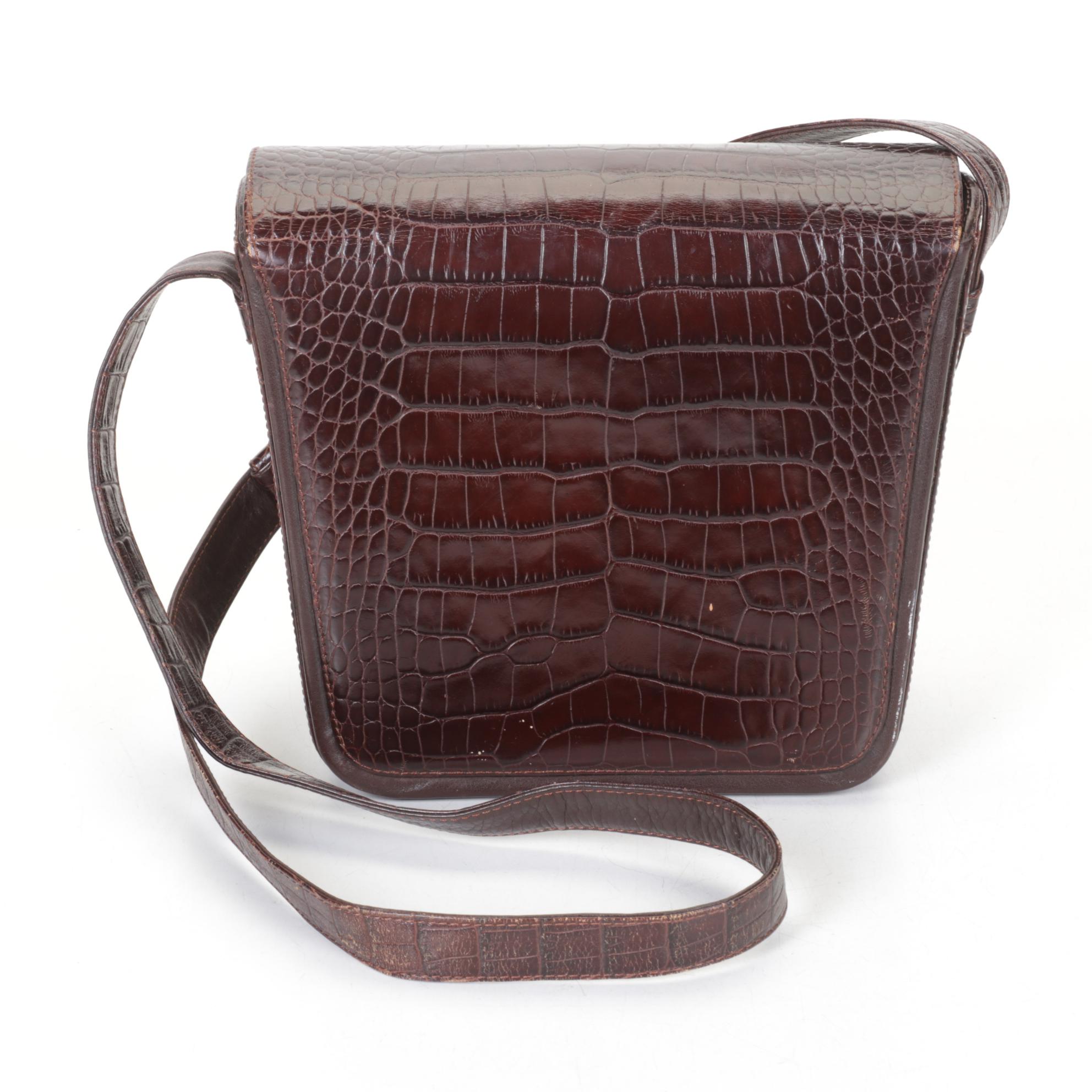 Coach Hampton Buckle Brown Leather Demi Bag & Lladró Embossed Leather Crossbody