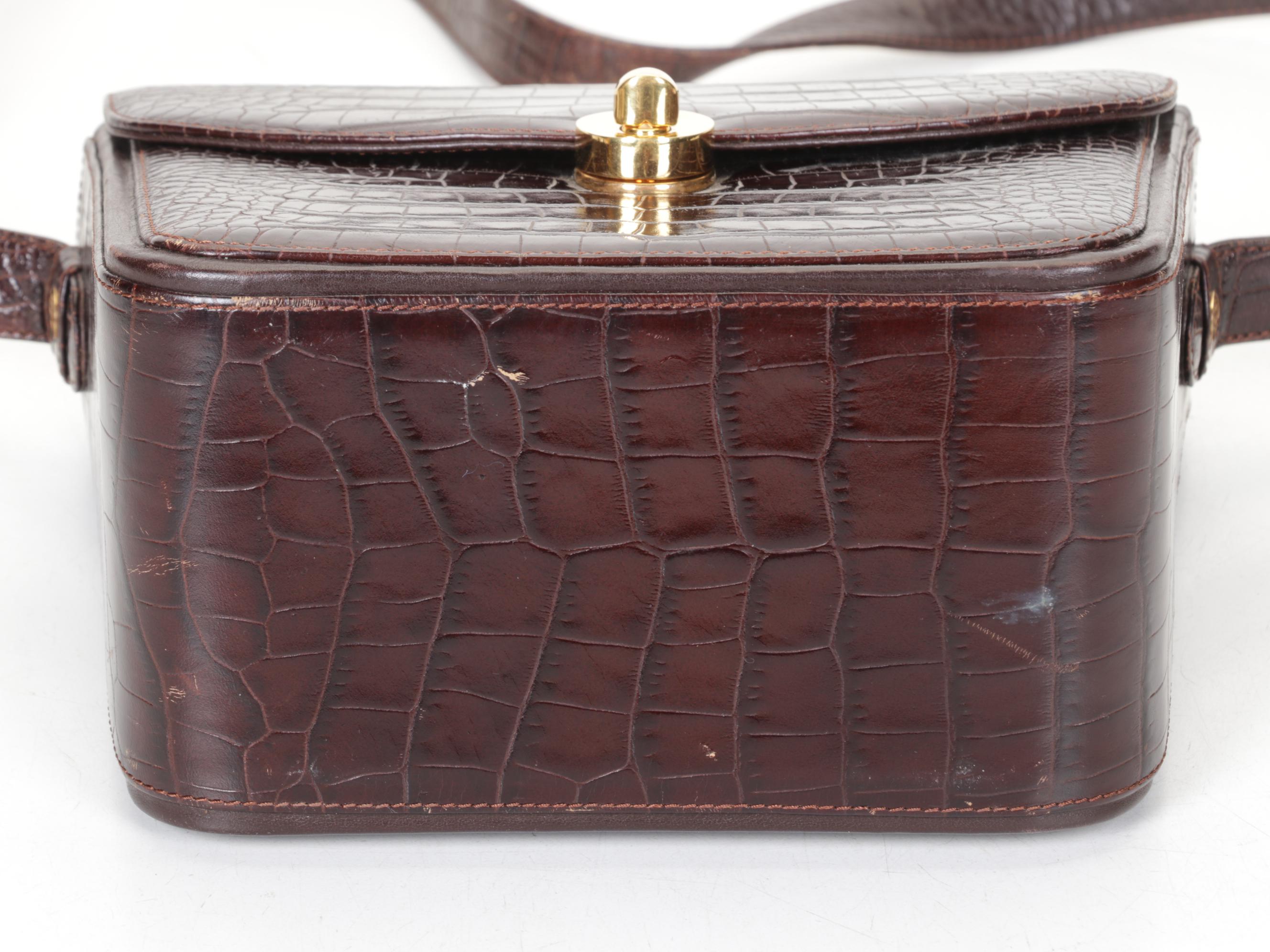 Coach Hampton Buckle Brown Leather Demi Bag & Lladró Embossed Leather Crossbody