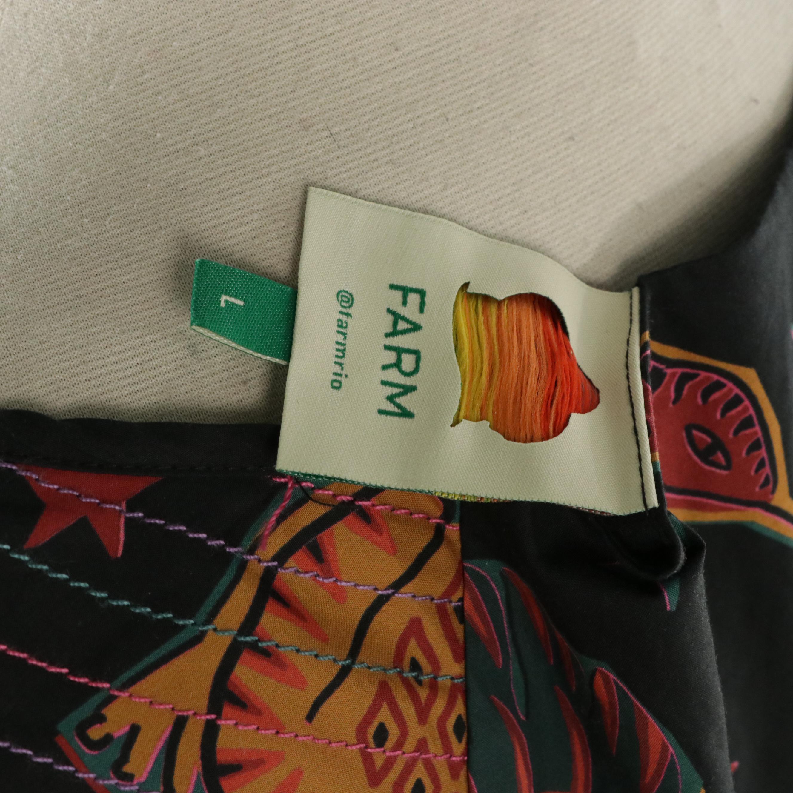 Farm Rio White Coco Forest One-Shoulder and Square Neck Animal Sky Maxi Dresses