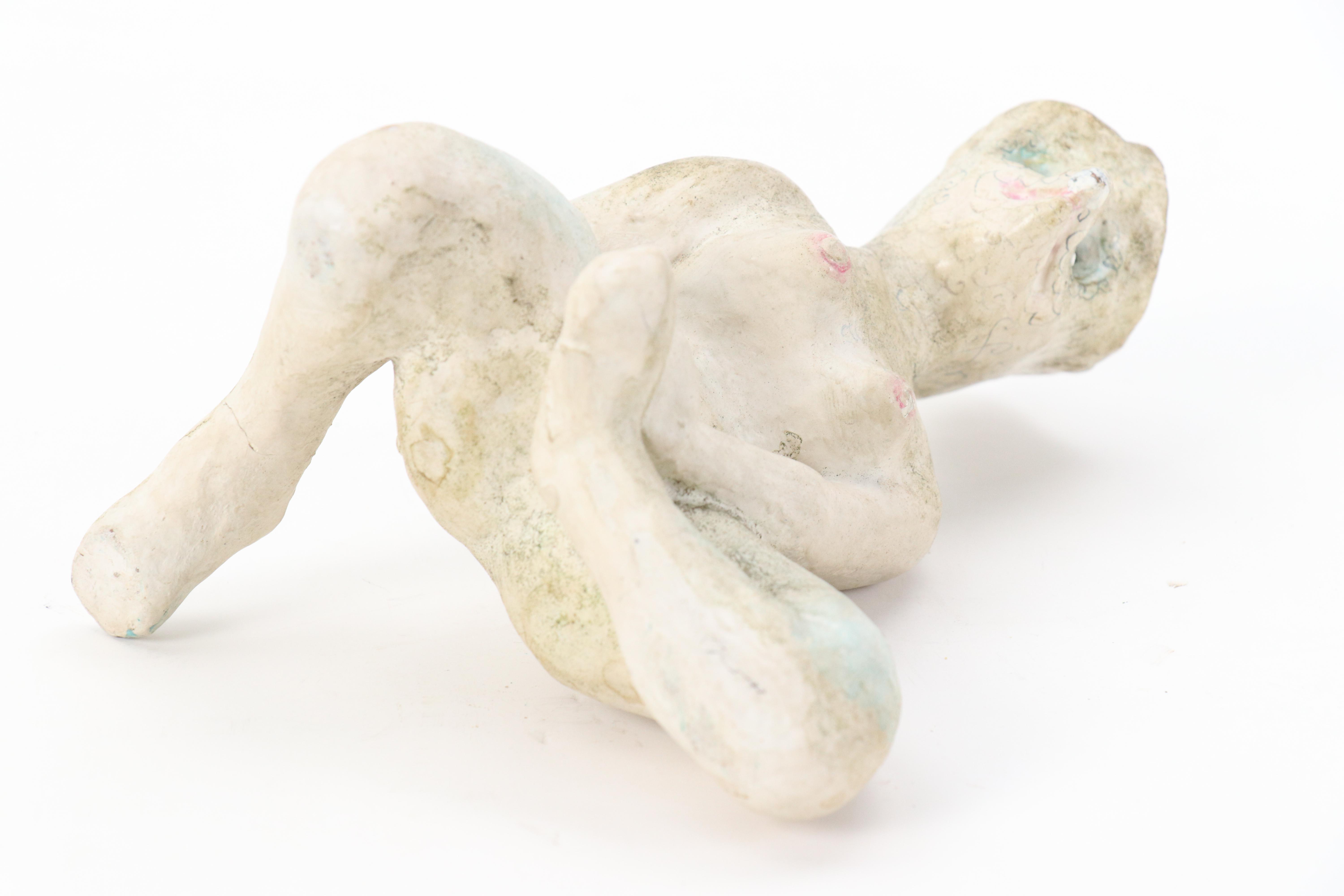 Nikolay "Kuk" Manuylov Surrealist Painted Plaster Sculpture of Nude Figure