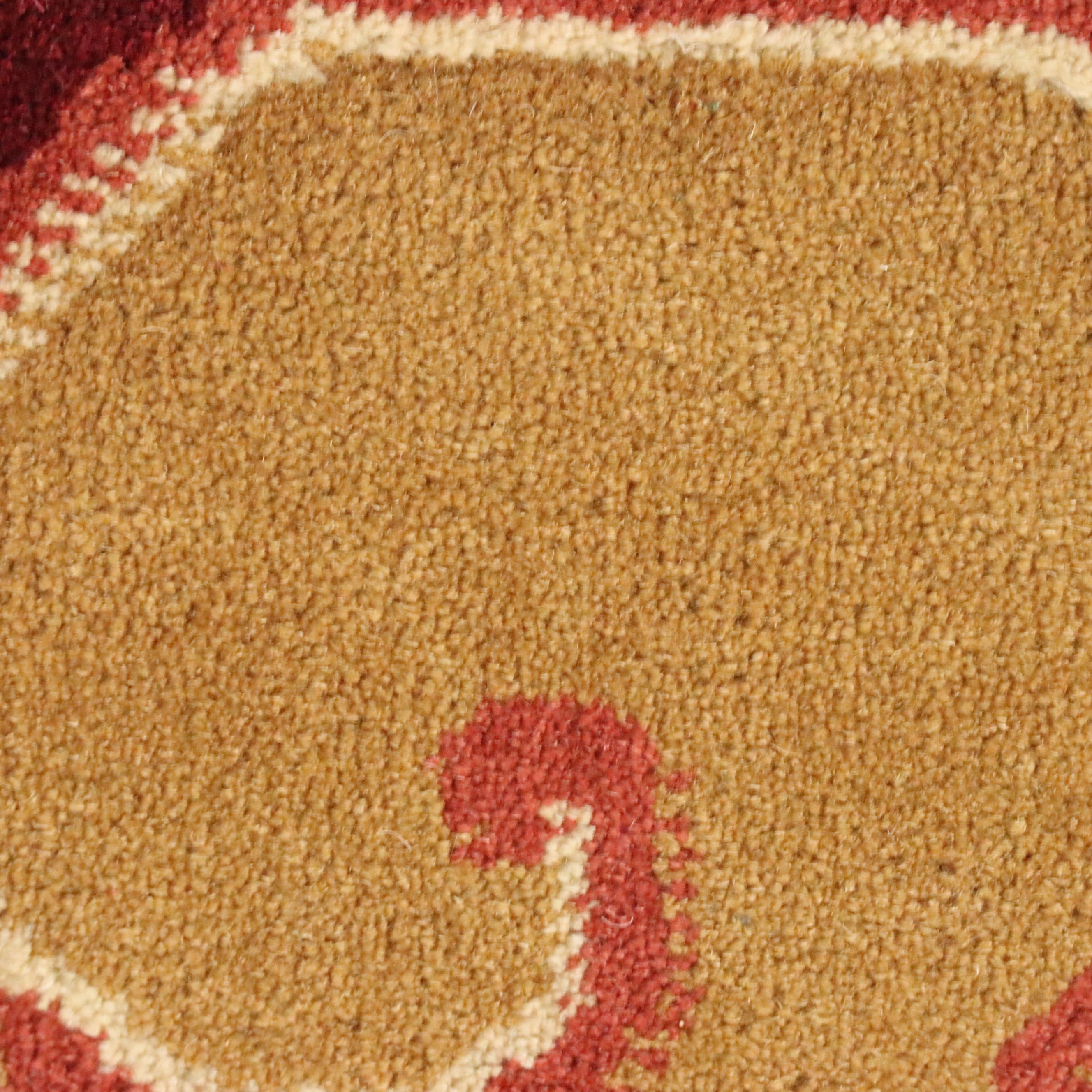 7'7 x 10' Hand-Knotted Chinese Floral Area Rug