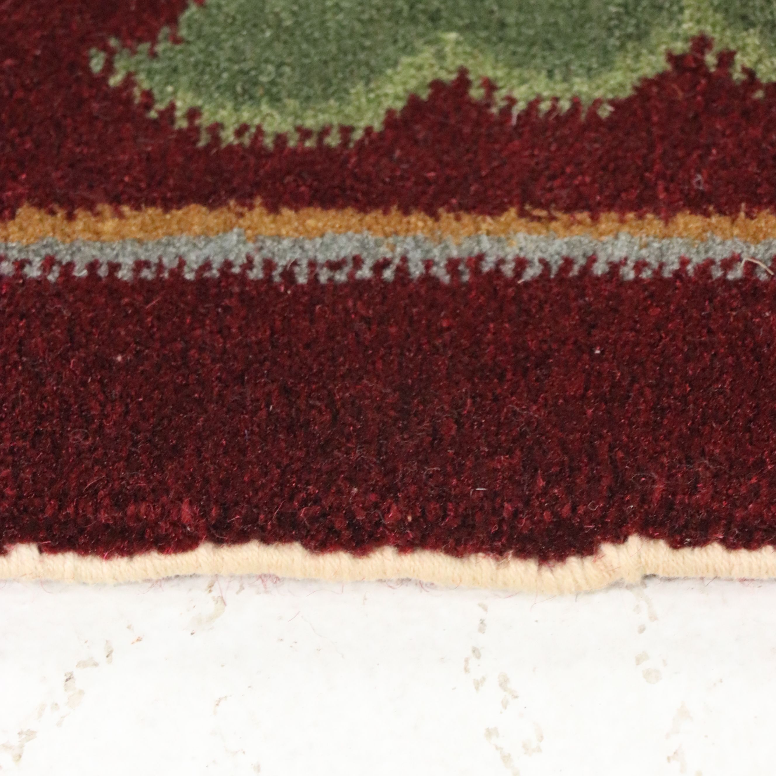 7'7 x 10' Hand-Knotted Chinese Floral Area Rug