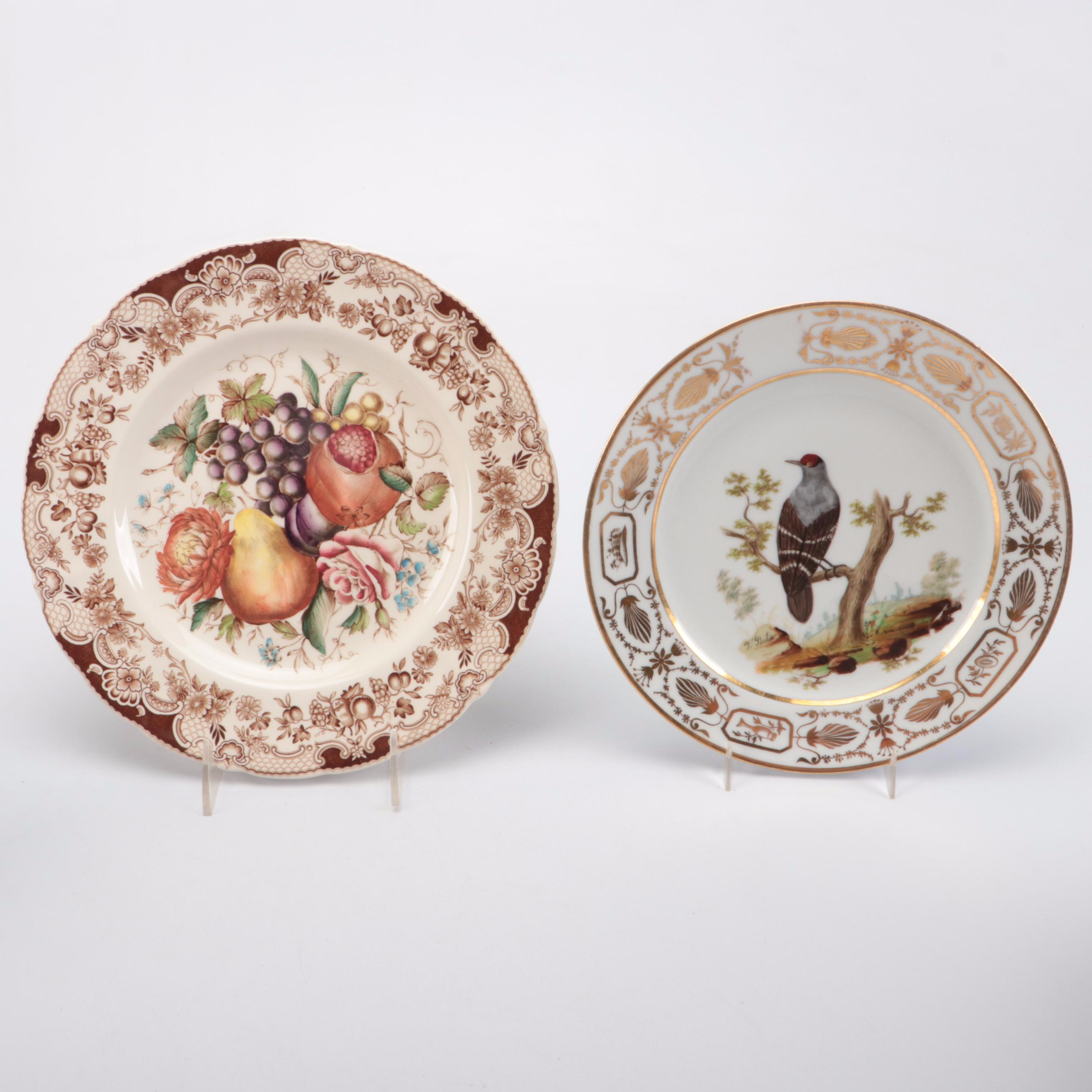 Johnson Bros "Windsor Ware" and Prichard Porcelain Plates with Other Tableware