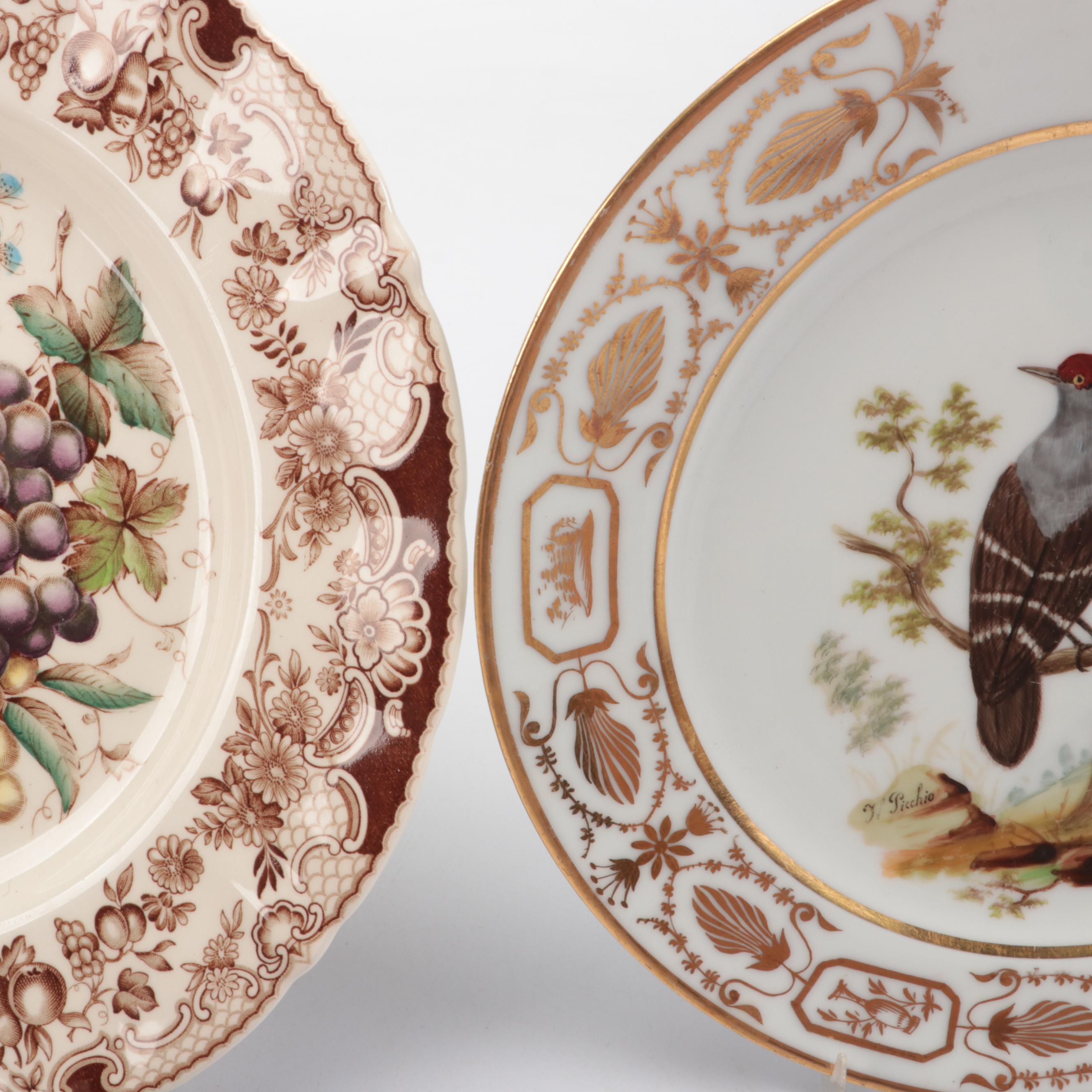 Johnson Bros "Windsor Ware" and Prichard Porcelain Plates with Other Tableware