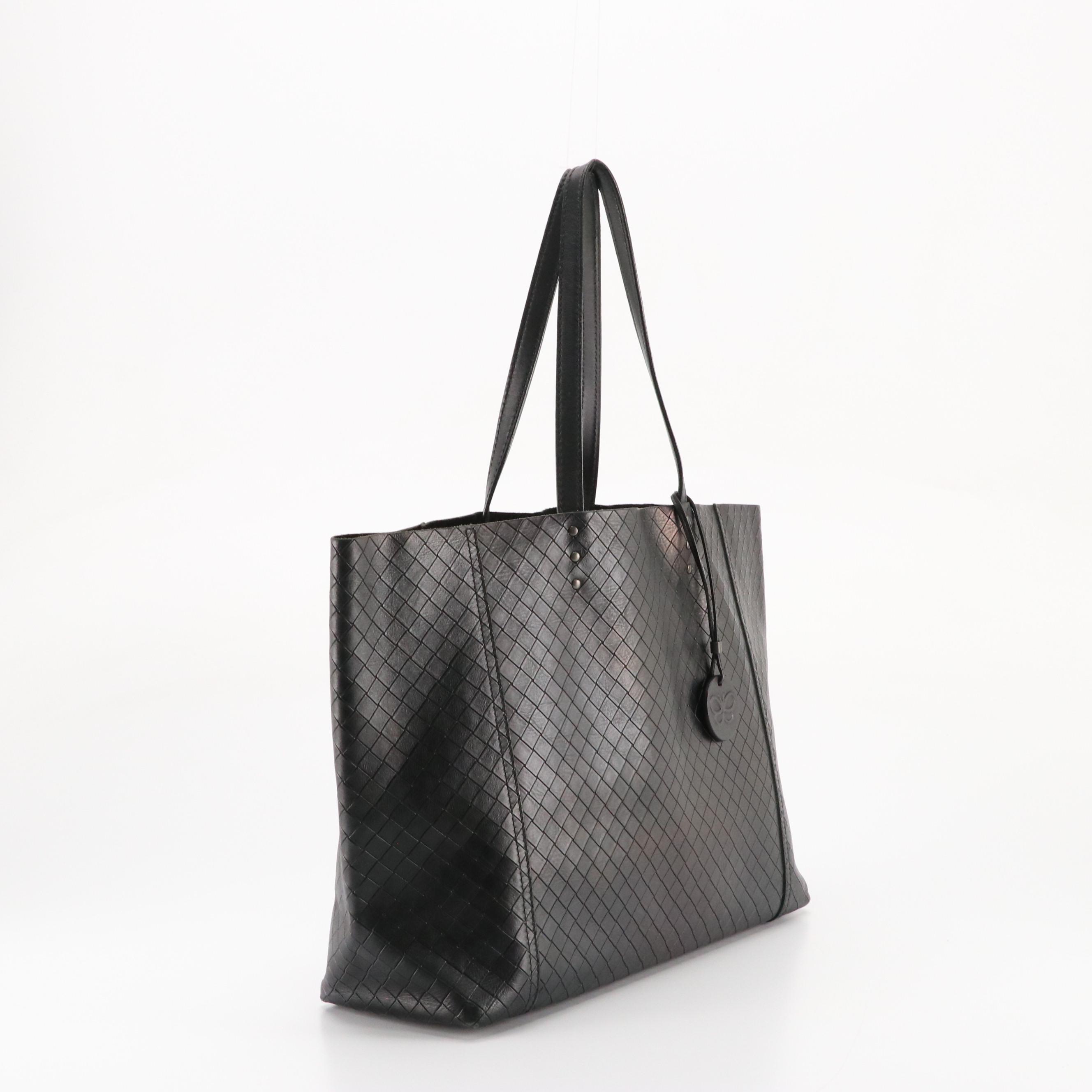 Bottega Veneta Mirage Tote in Black Intrecciato Calfskin Leather