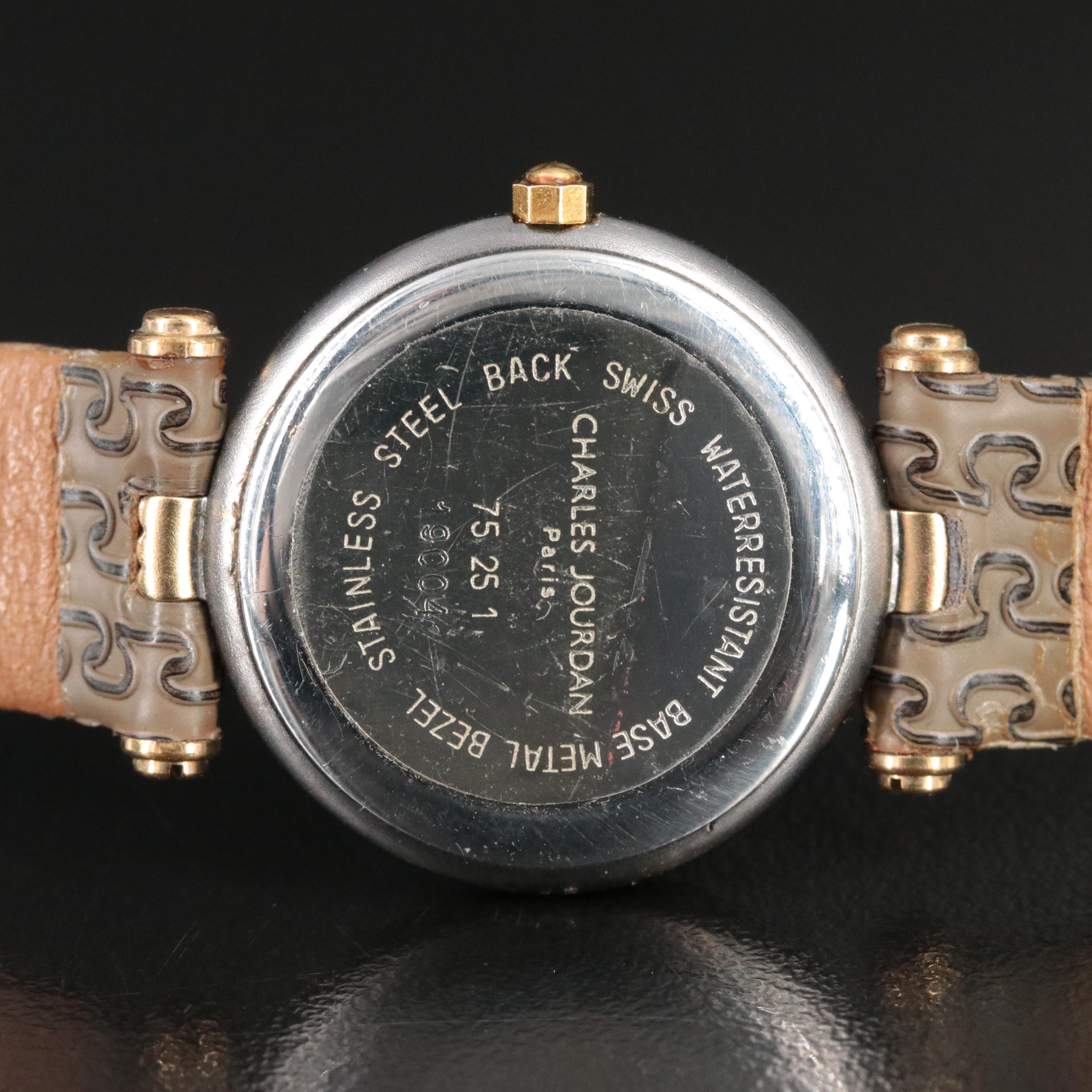 Charles Jourdan Paris Swiss Made Two Tone Date Watch