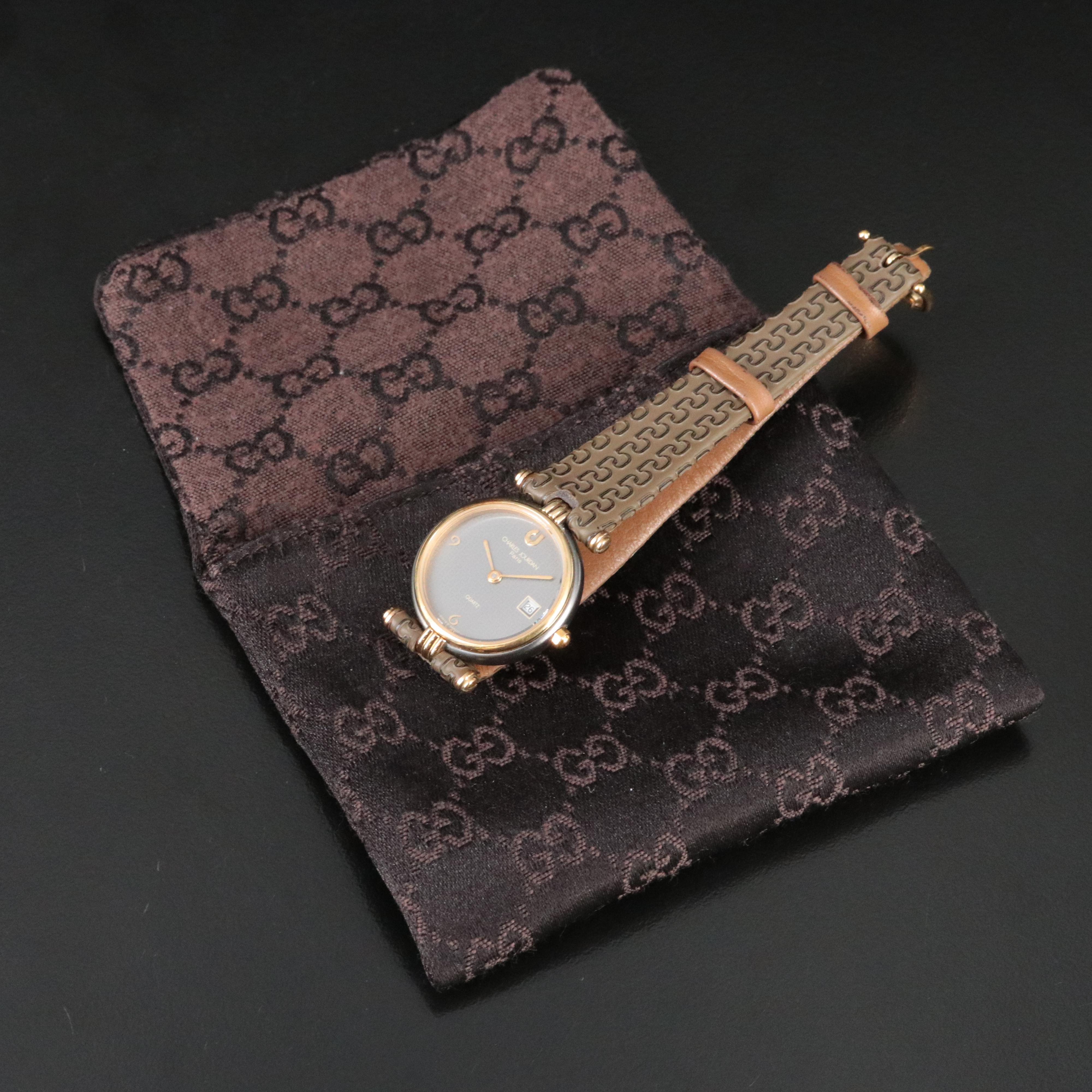 Charles Jourdan Paris Swiss Made Two Tone Date Watch