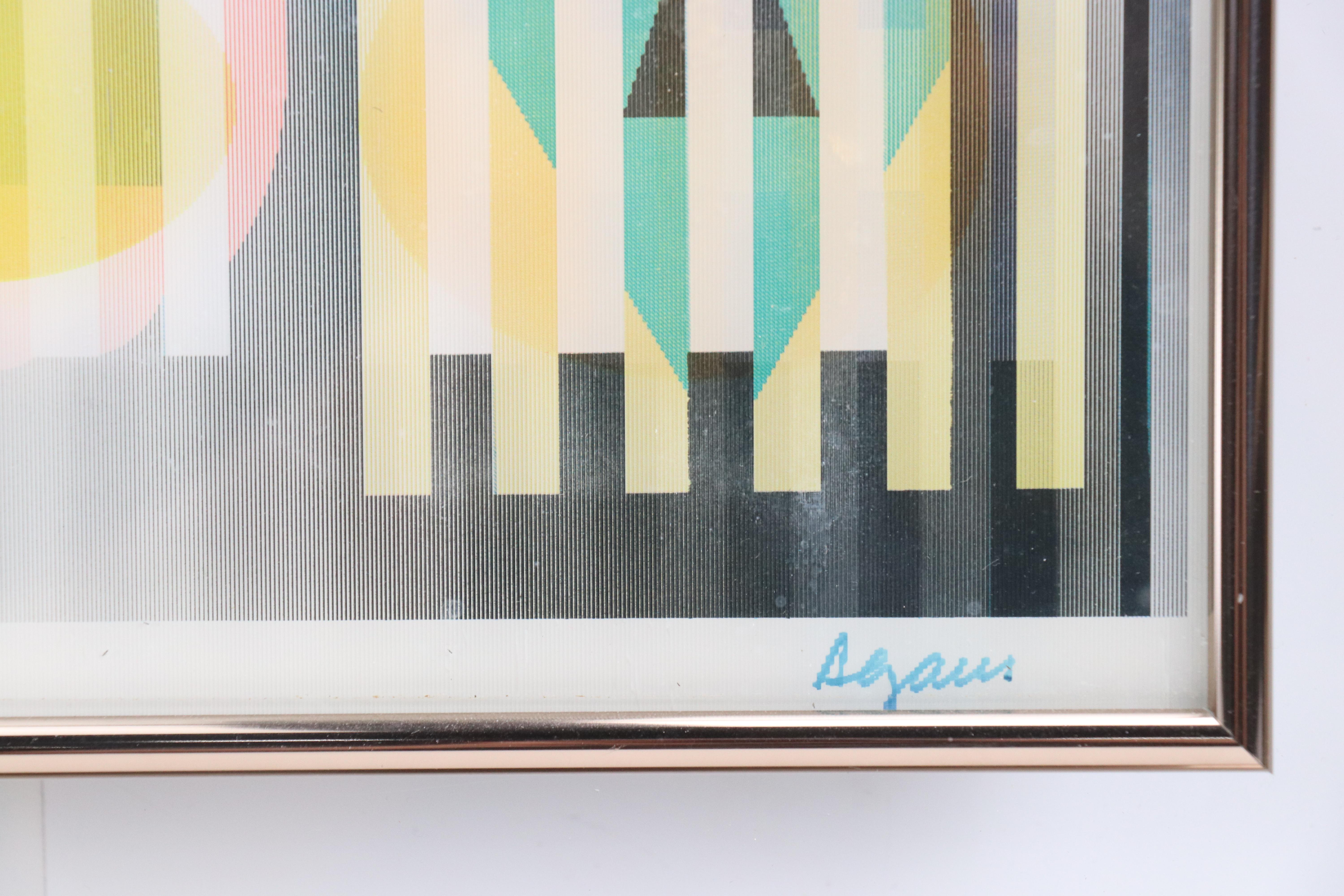 Yaacov Agam Abstract Geometric Agamograph, Late 20th Century