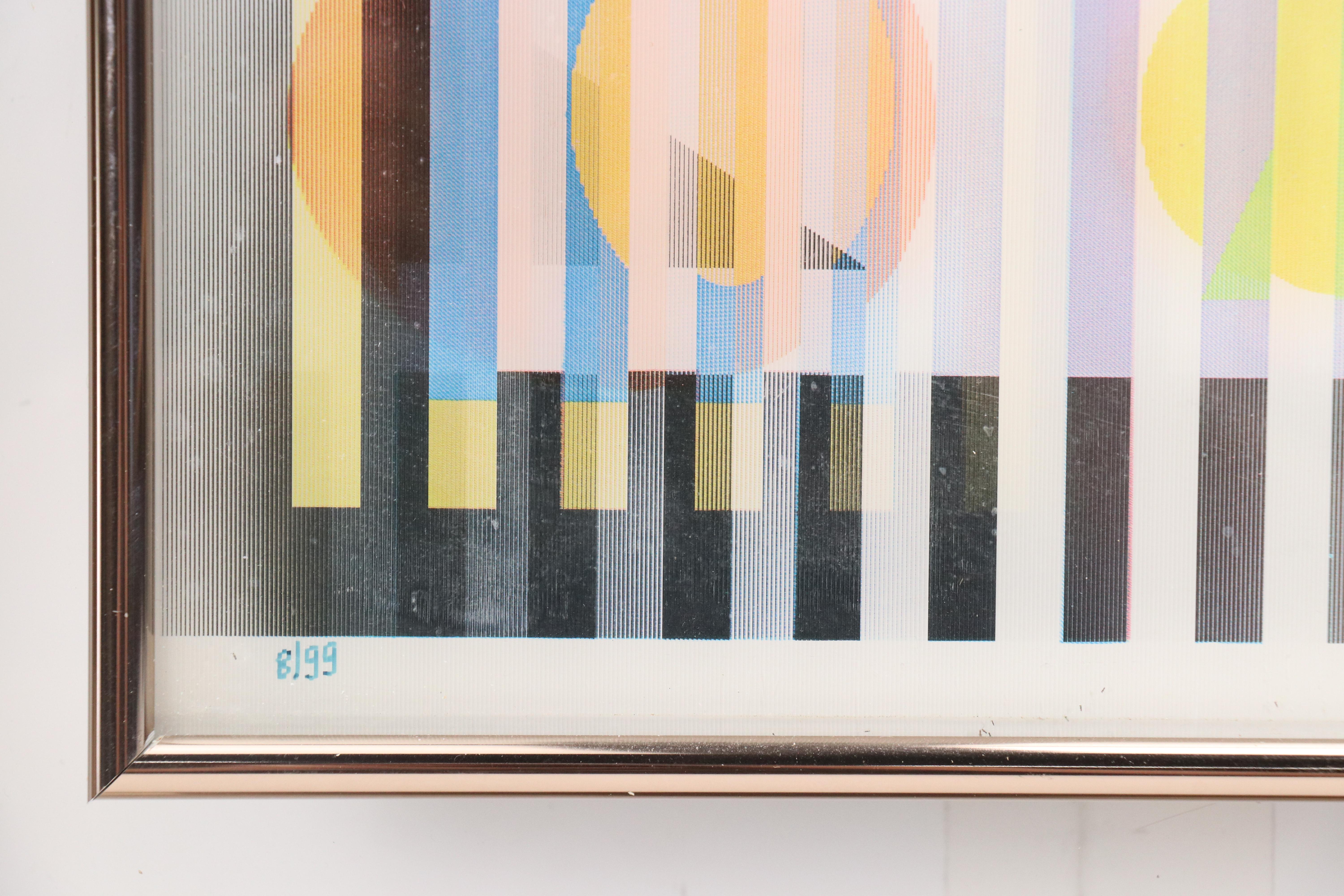 Yaacov Agam Abstract Geometric Agamograph, Late 20th Century