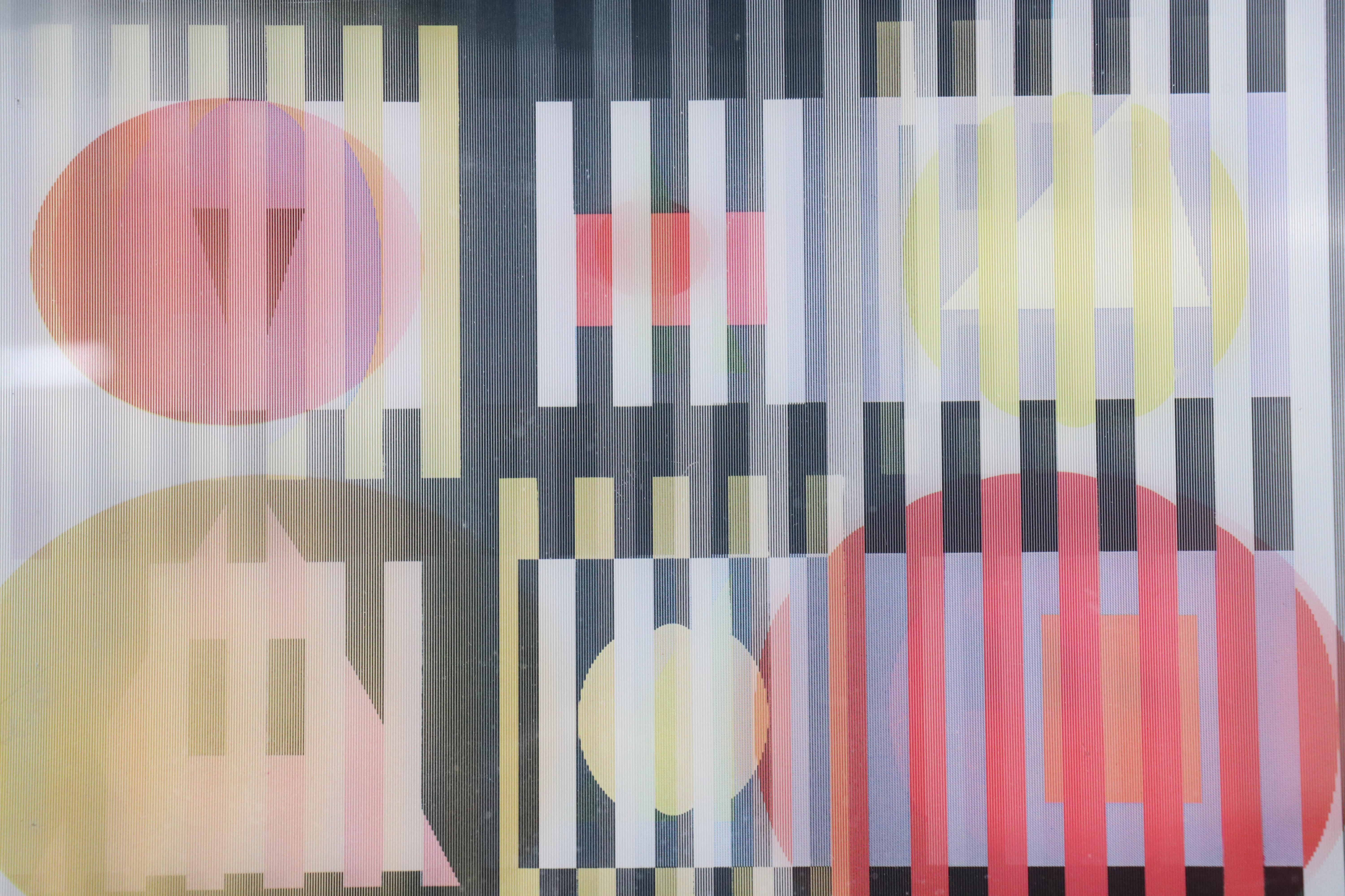 Yaacov Agam Abstract Geometric Agamograph, Late 20th Century