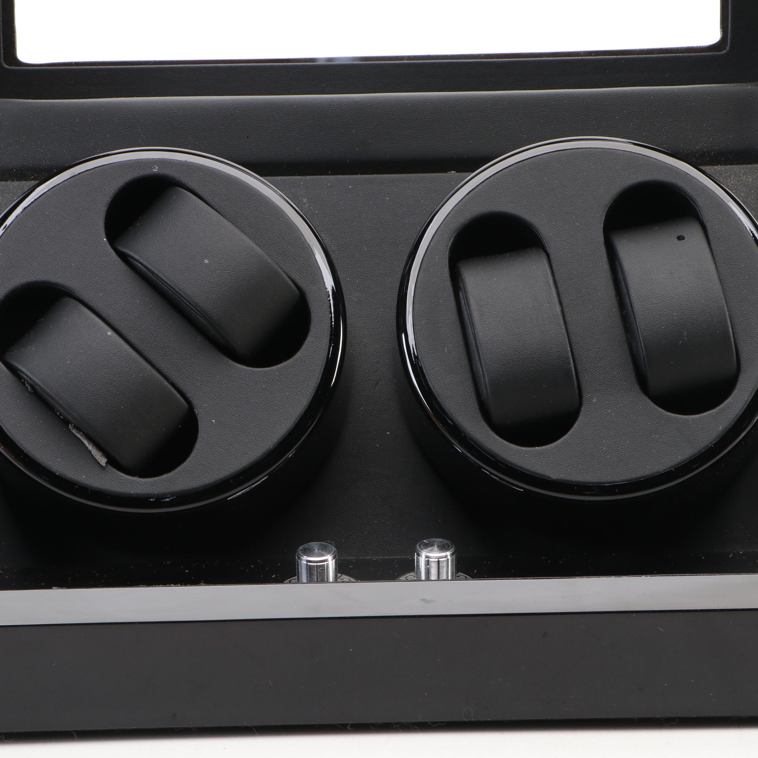 Rotations Black Gloss Four-Slot Watch Winder