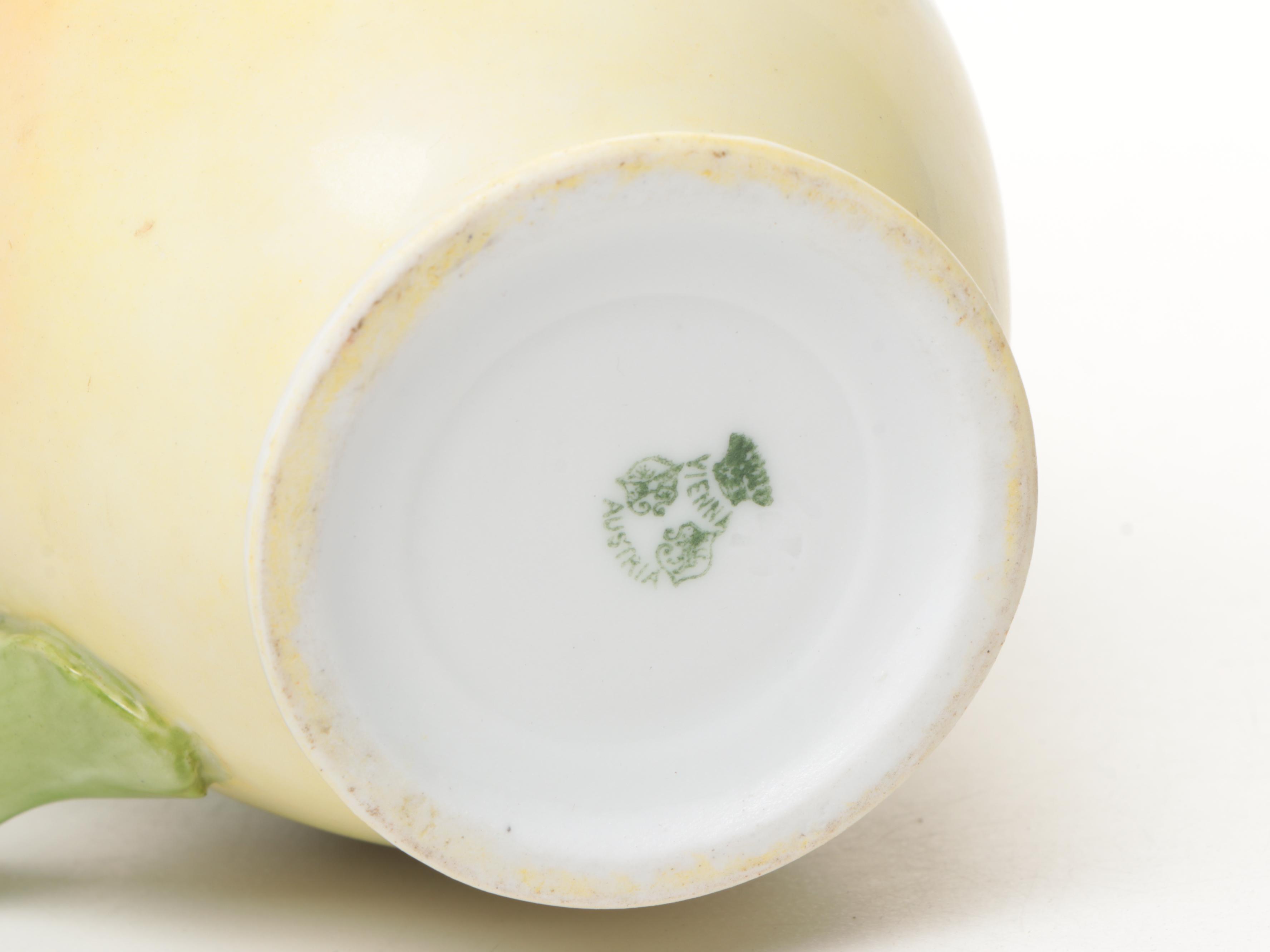 Z.S. & Co. Art Nouveau Style Porcelain Vase and Other Porcelain Table Décor