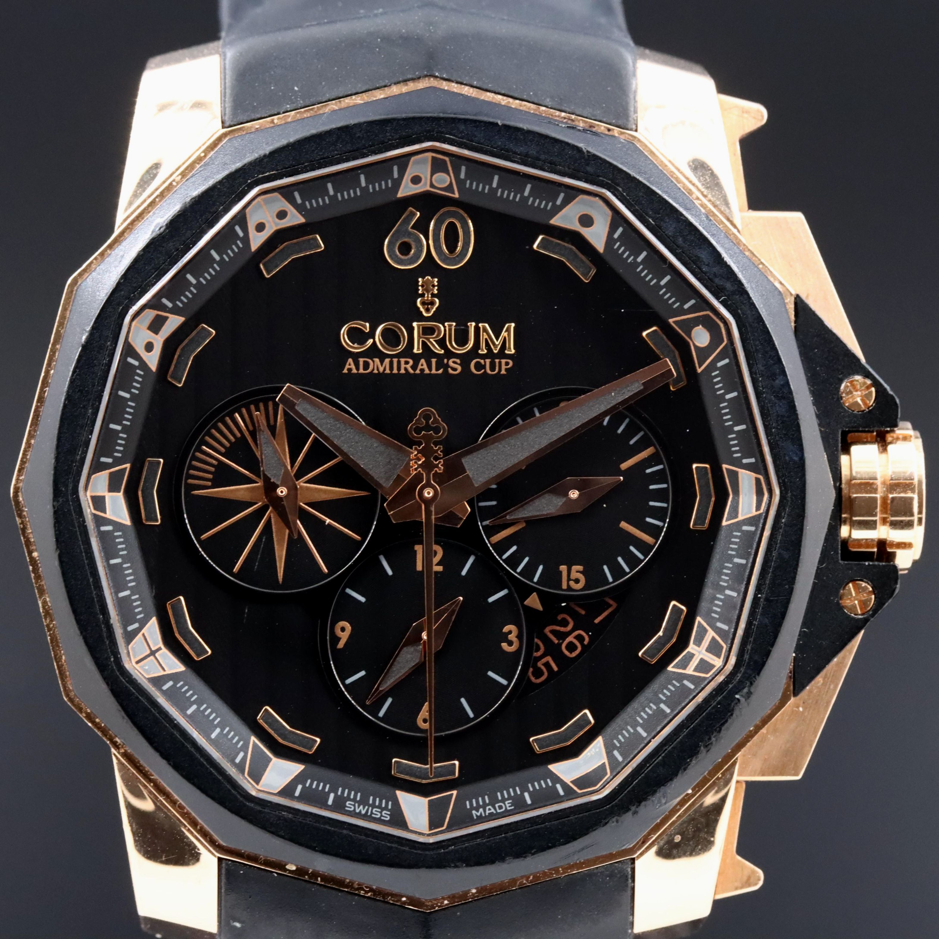 Corum Admirals Cup 18K Rose Gold 48mm Automatic Watch 753.935.91/0371AN12