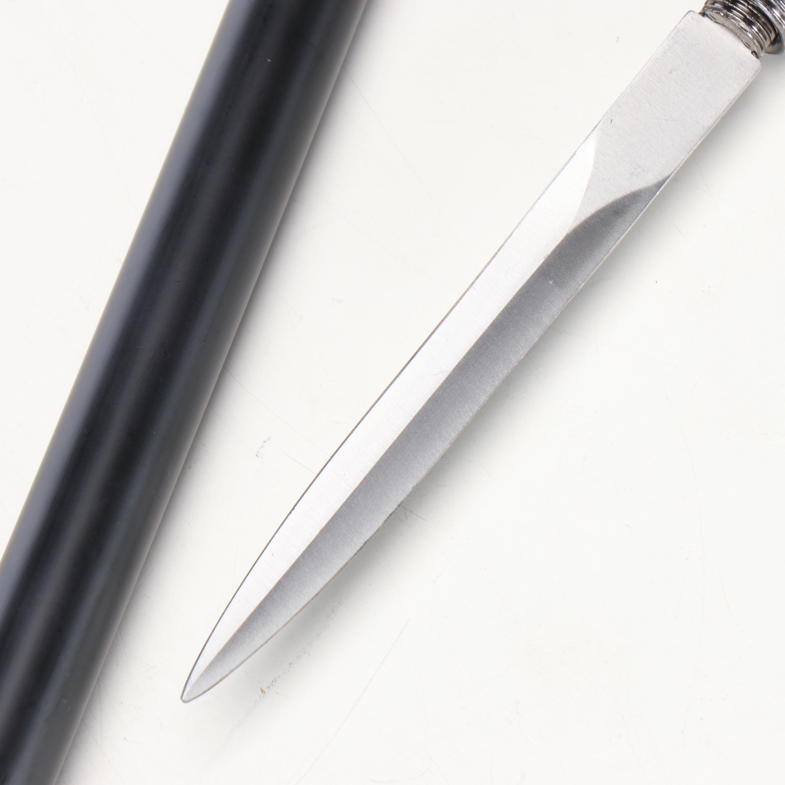 Two-Tone Eagle Head Derby-Handled Adjustable Sword Cane