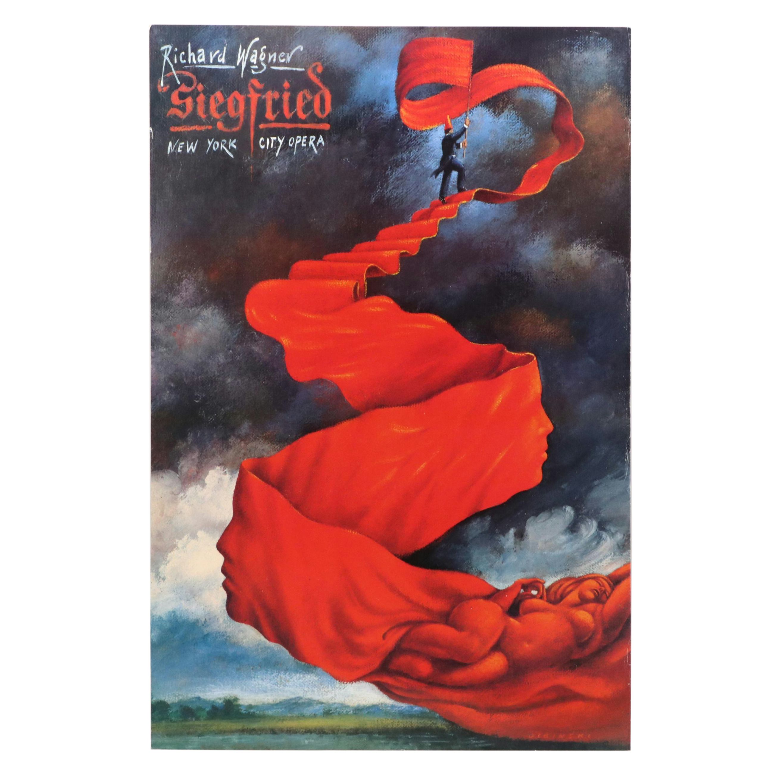 New York City Opera Poster "Siegfried" Designed by Rafal Olbinski