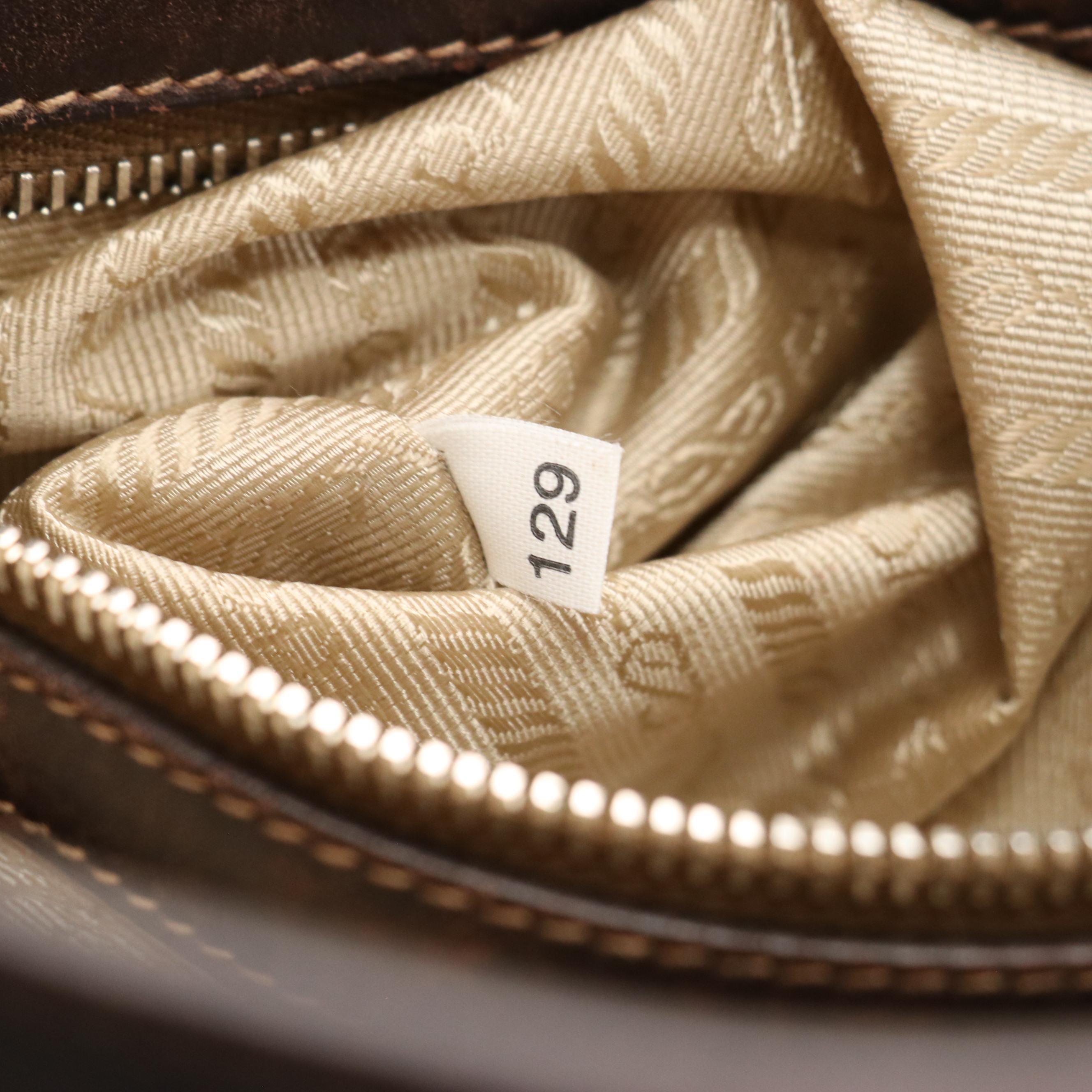 Prada Canapa Logo Jacquard Canvas and Leather Crossbody Bag