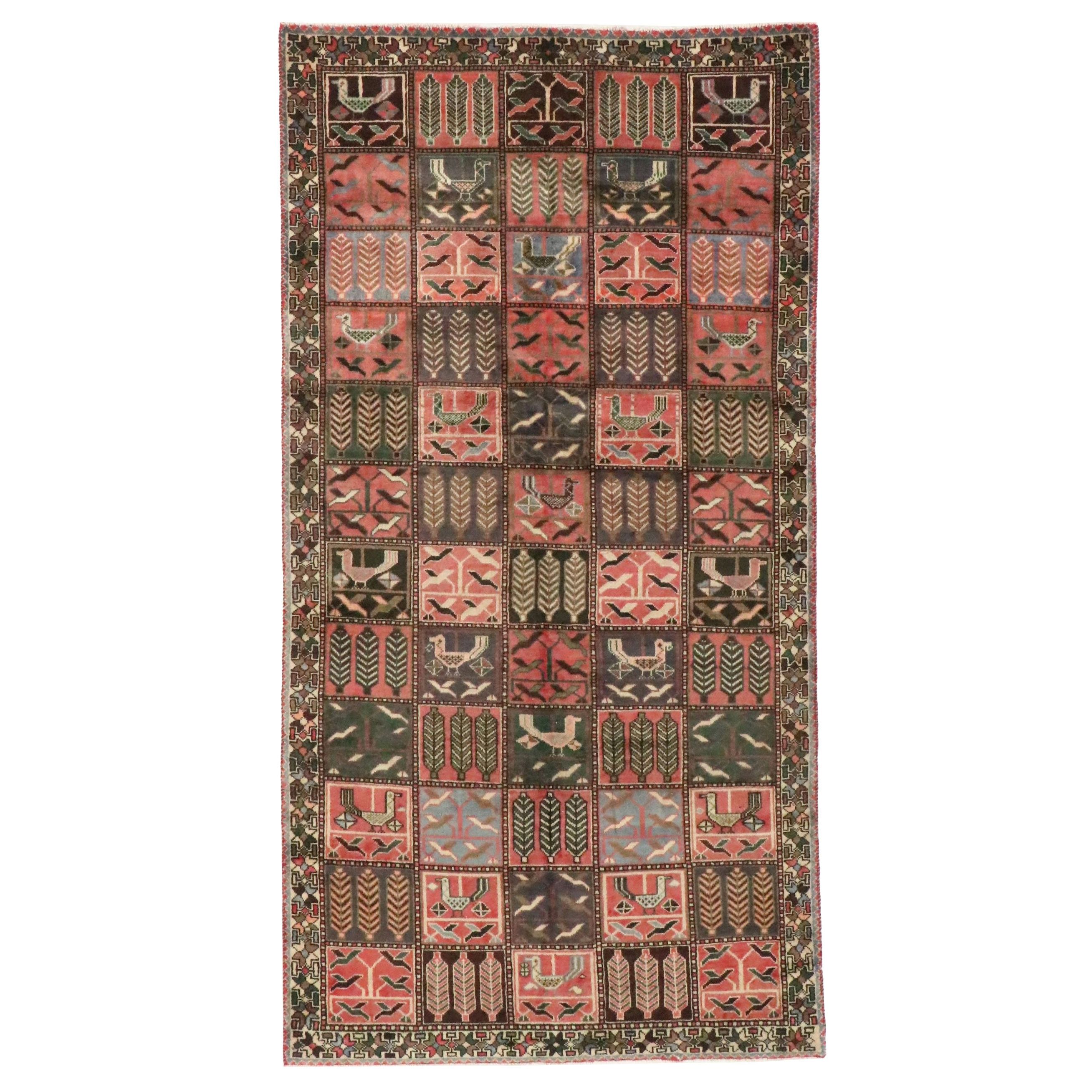 4'9 x 9'3 Hand-Knotted Persian Bakhtiari Area Rug