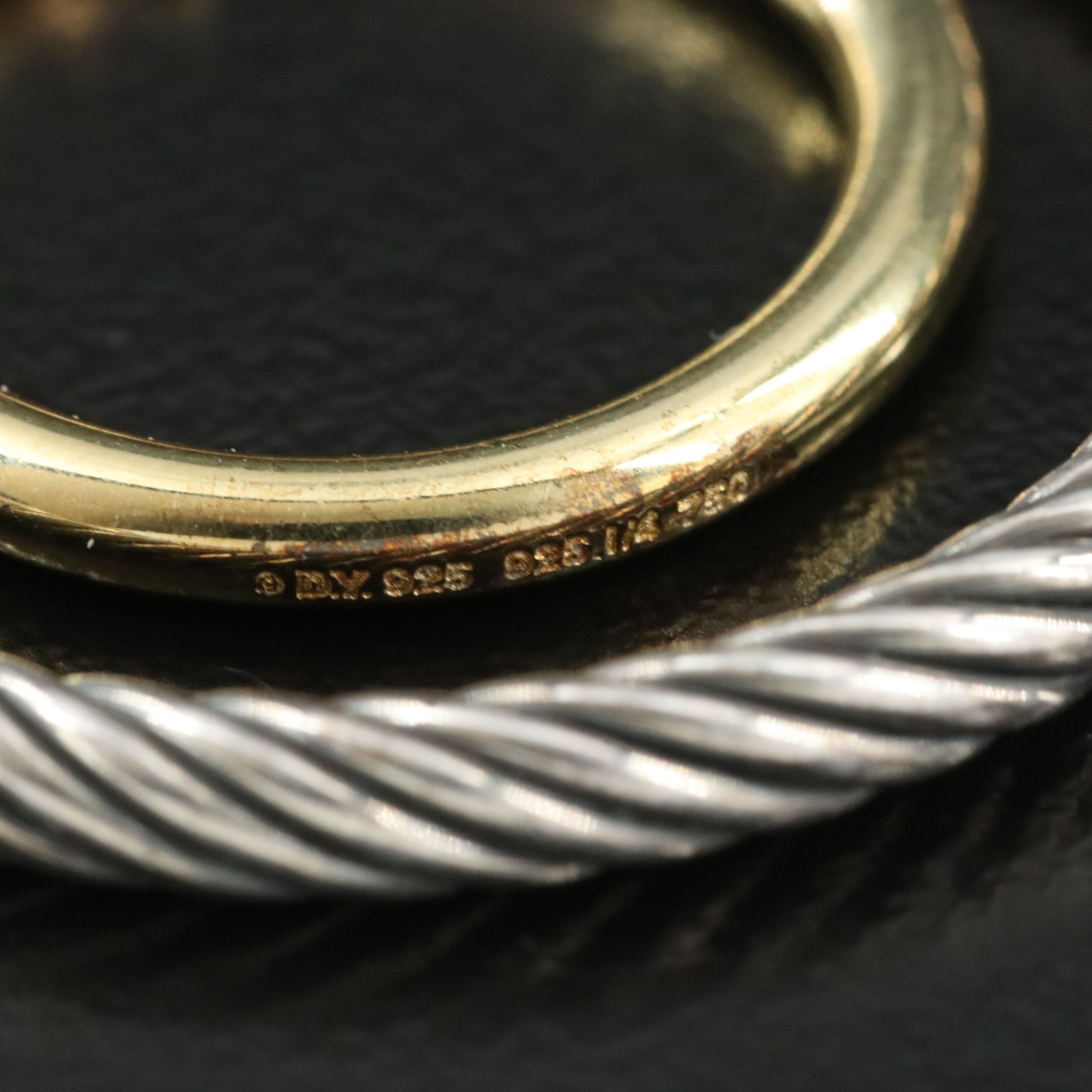 David Yurman Mobile Sterling and 18K Bonded Double Circle Earrings