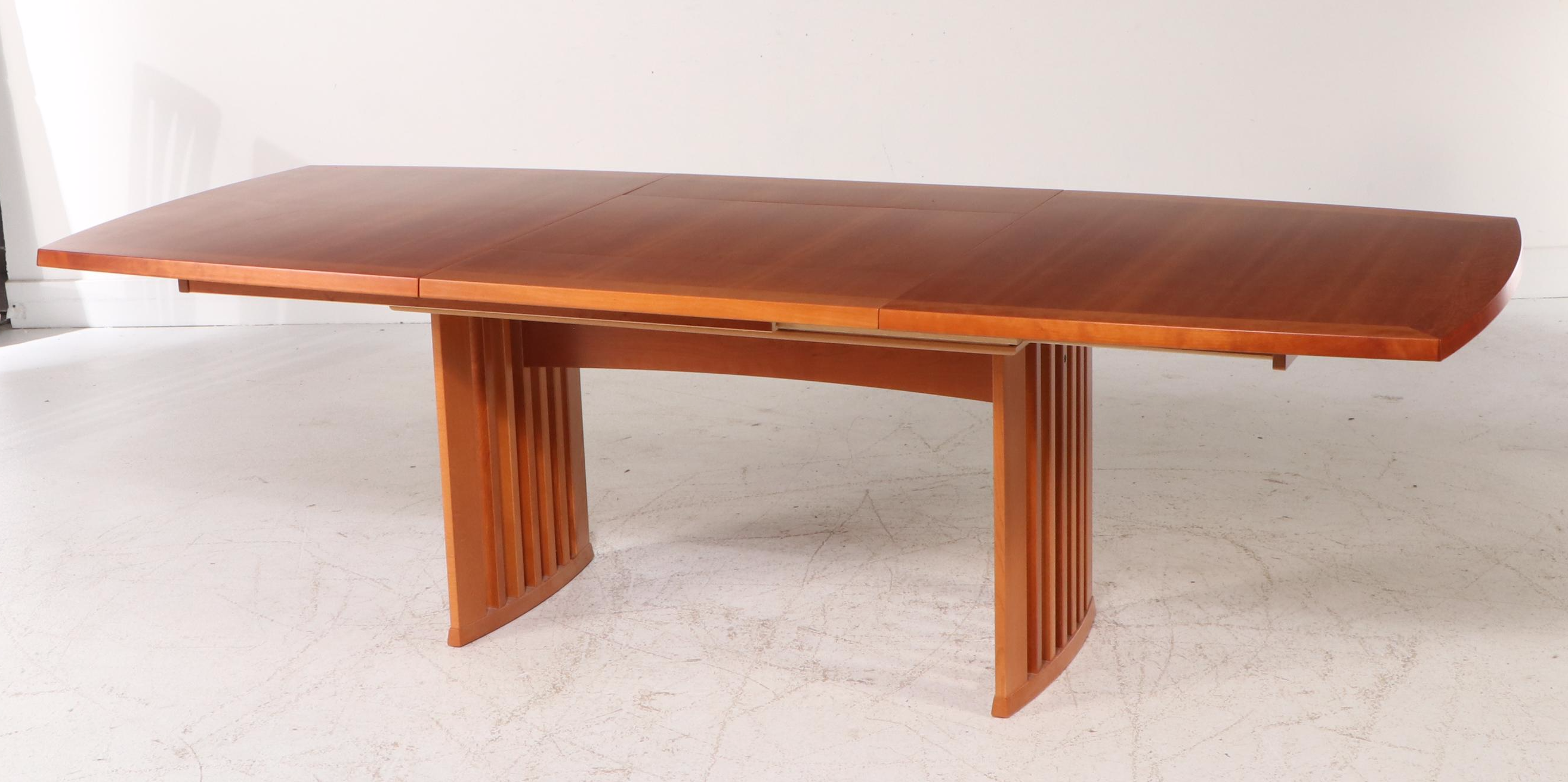 Seven-Piece Skovby Danish Modern Style Cherry Finish Dining Set