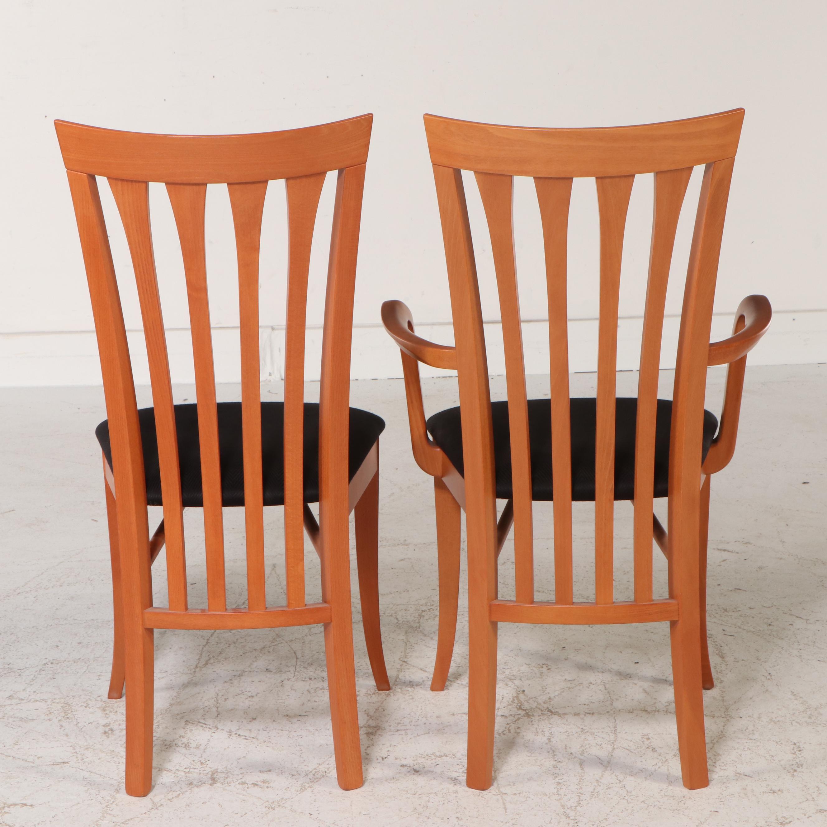 Seven-Piece Skovby Danish Modern Style Cherry Finish Dining Set