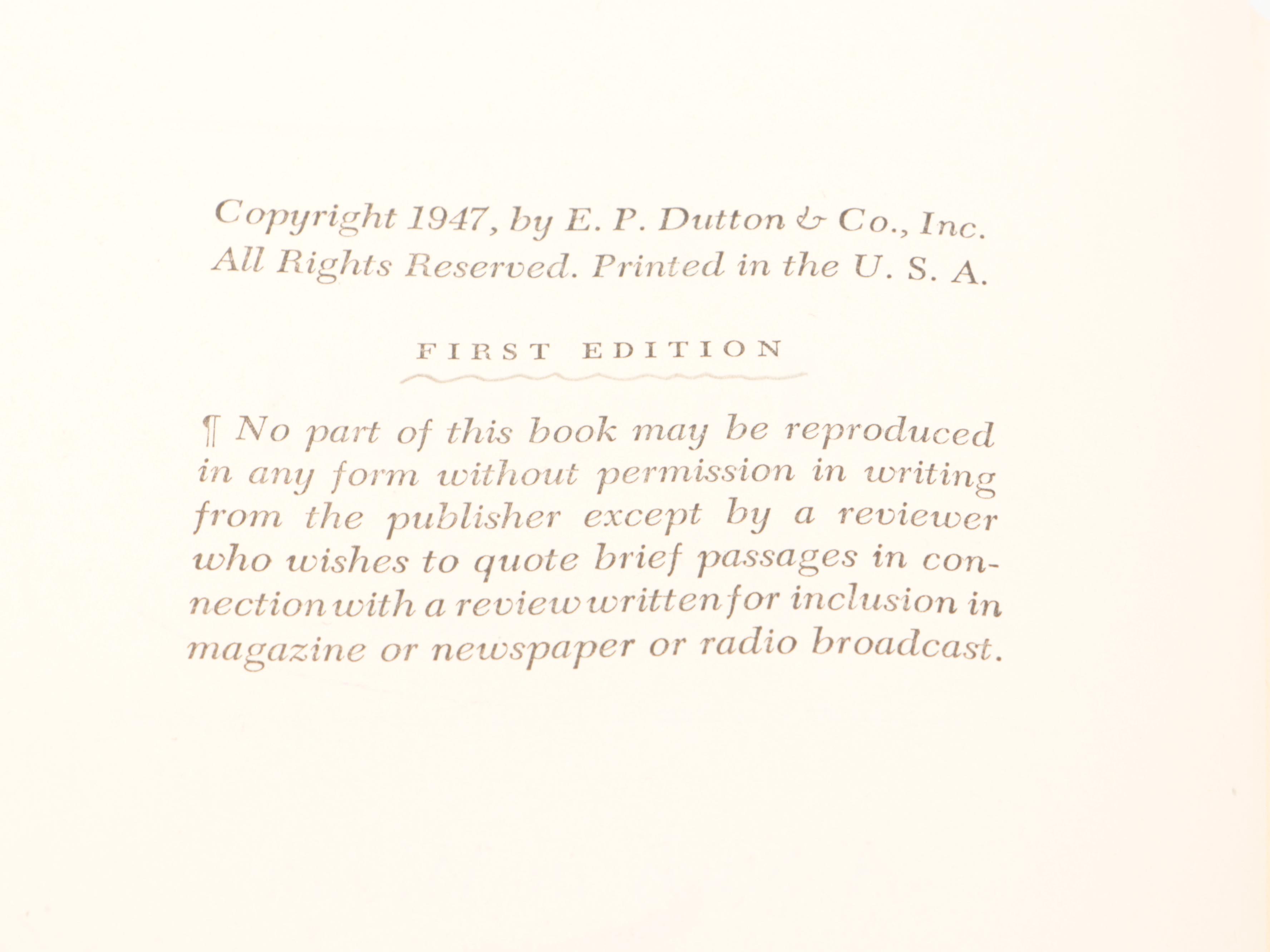 First Edition "The Winter of Our Discontent" by John Steinbeck and More Books