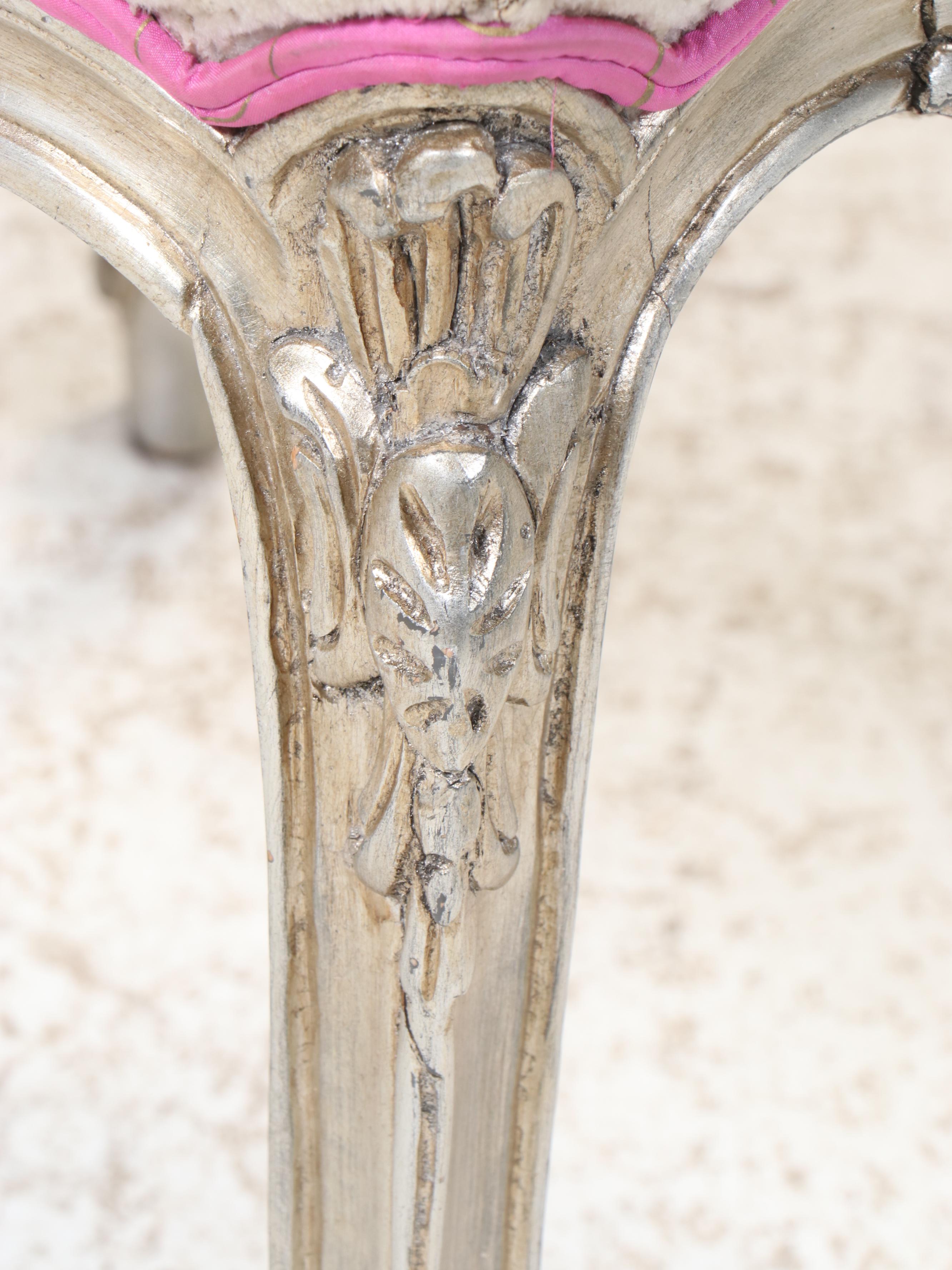 Set of Eight Louis XV Style Vermeil Side Chairs