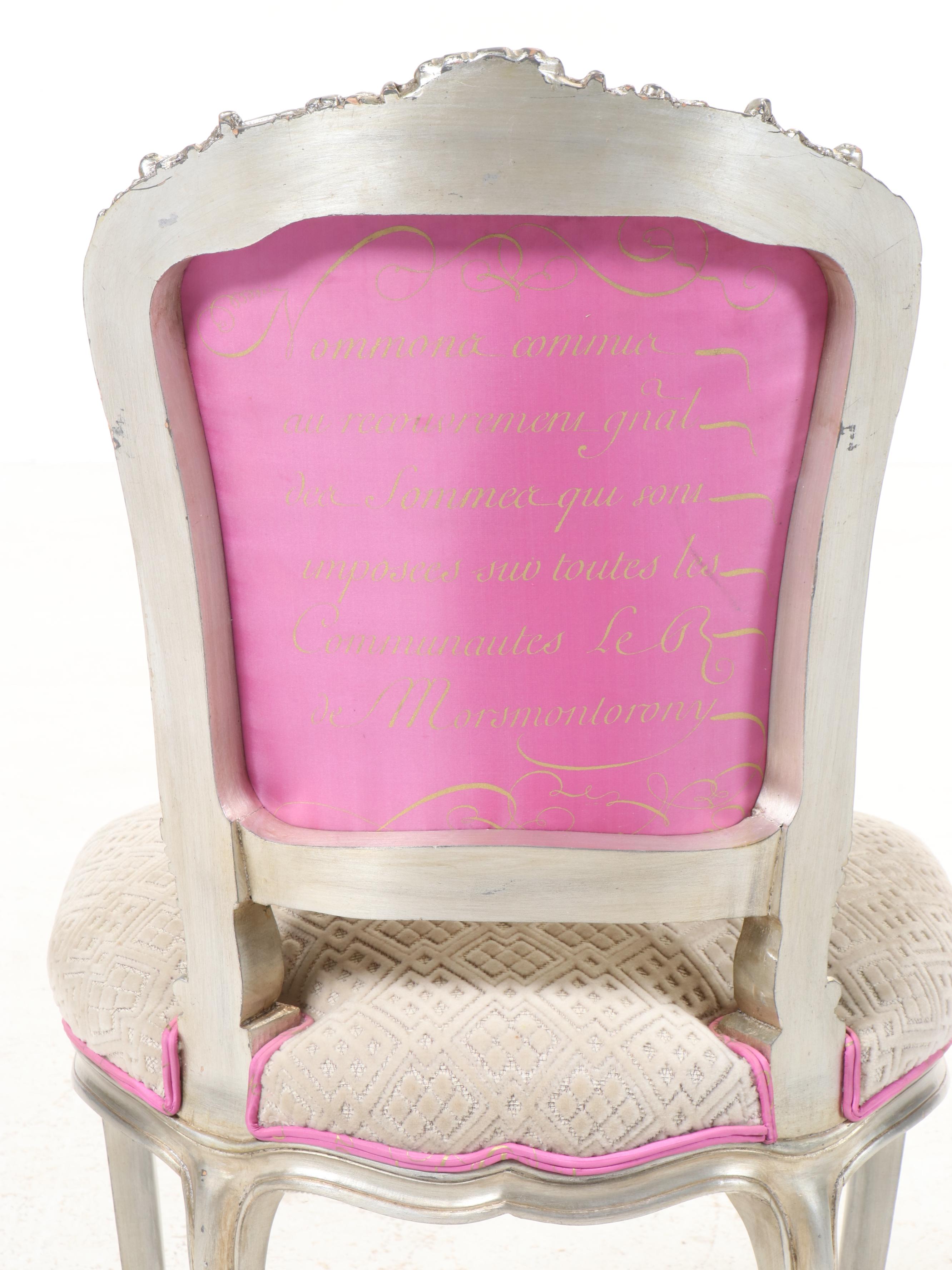 Set of Eight Louis XV Style Vermeil Side Chairs