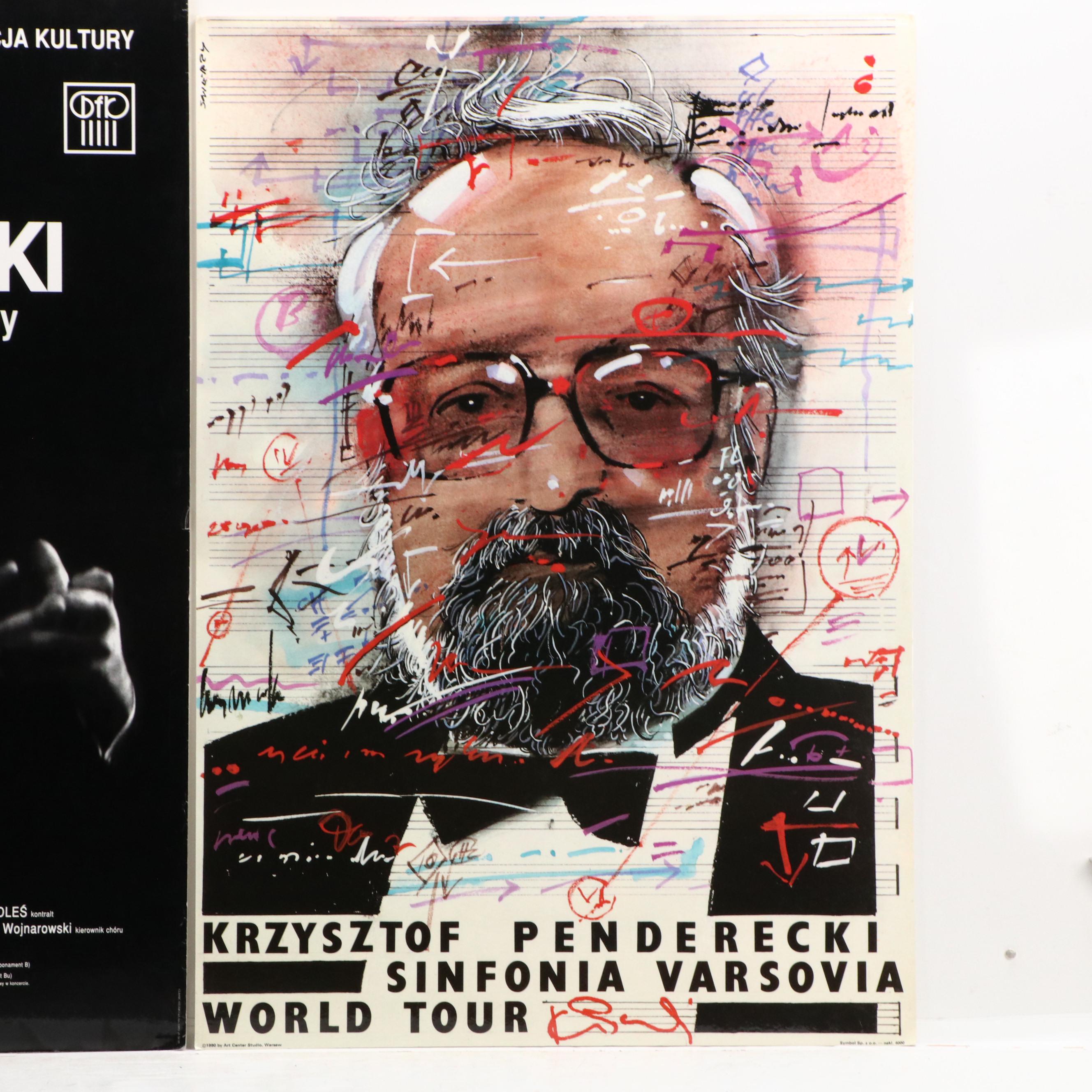 Composer Krzysztof Penderecki Symphonic Concert Tour Posters