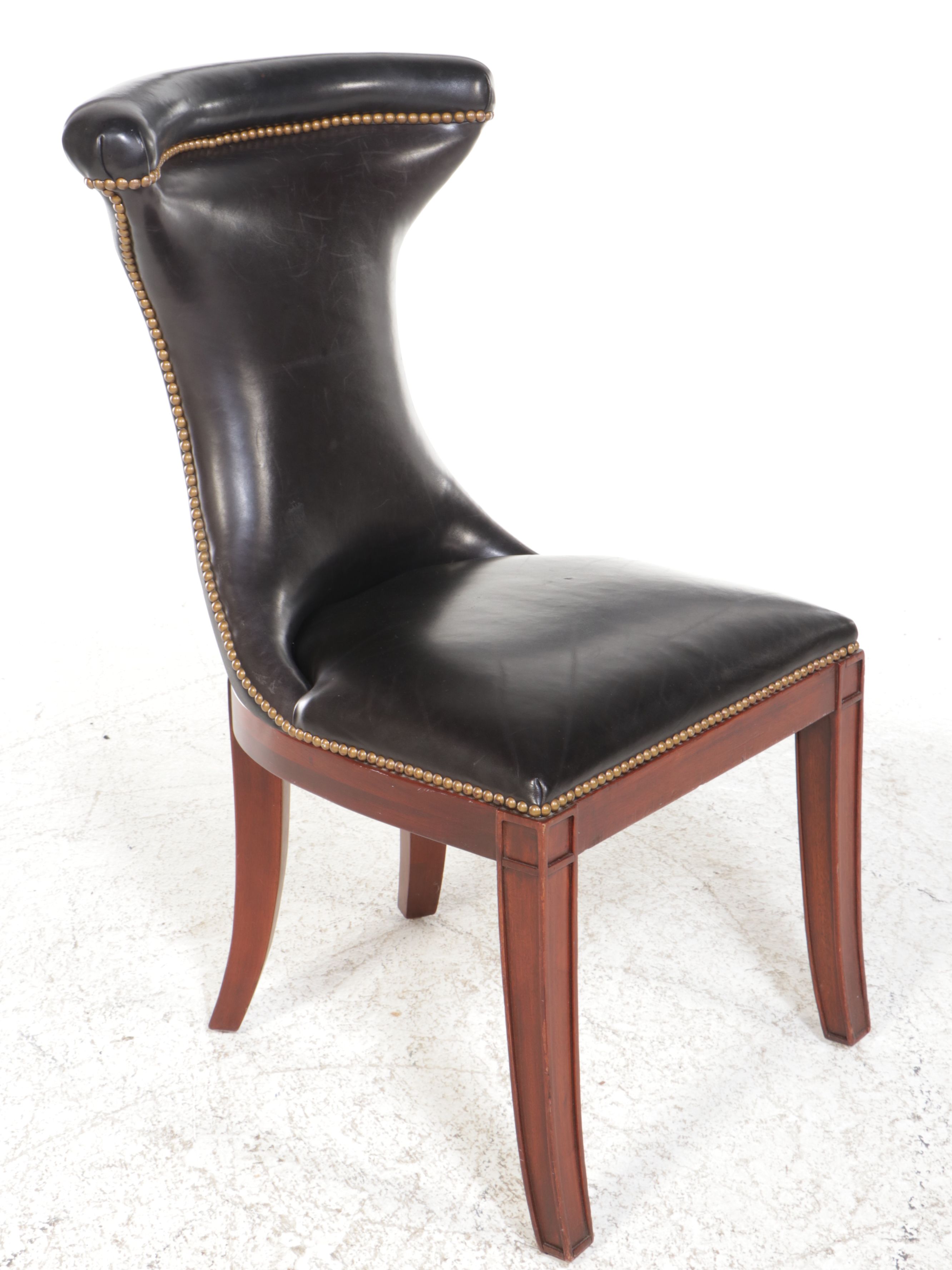 Set of Four Polo Ralph Lauren "Highgate" Leather Side Chairs