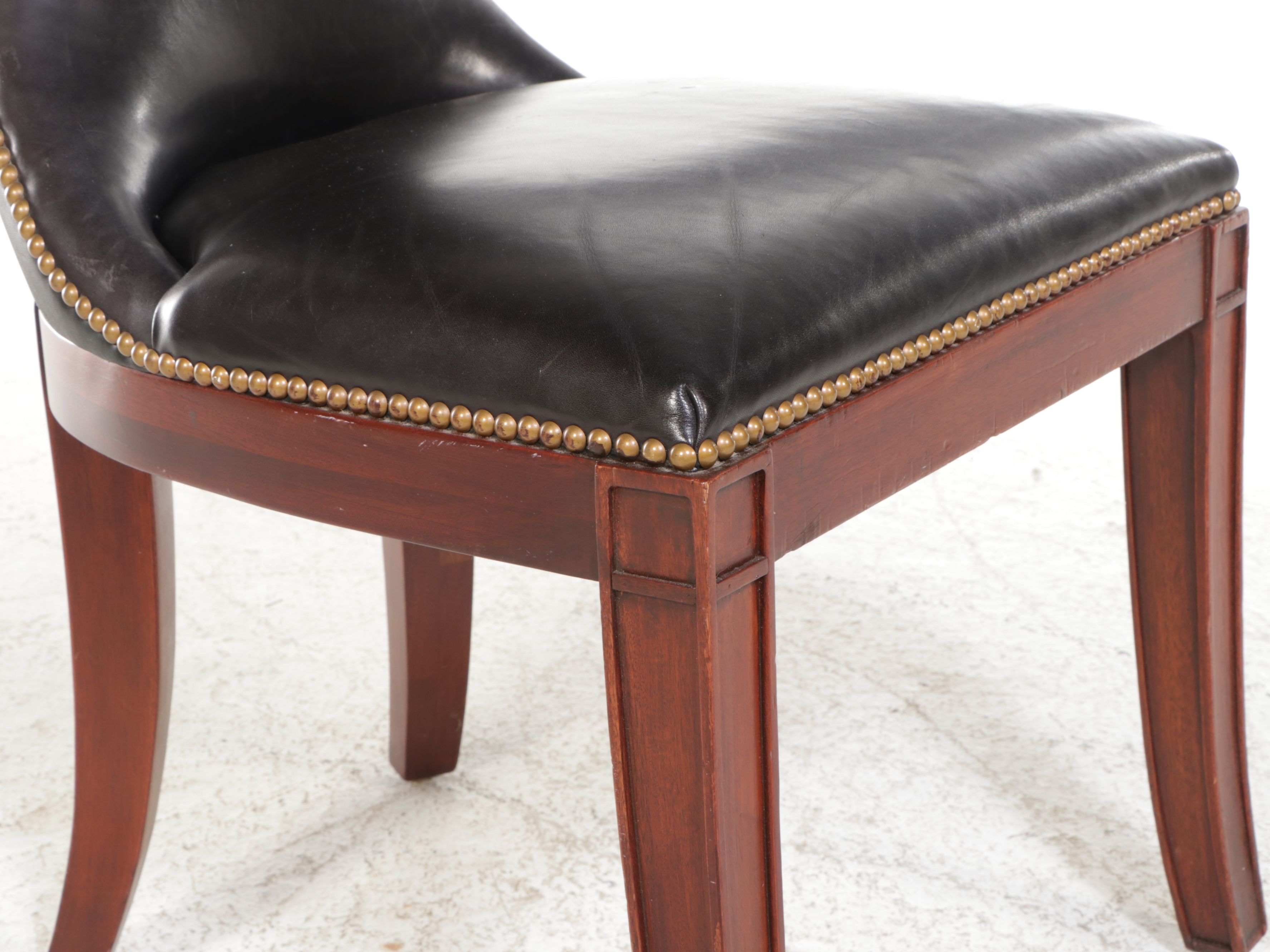 Set of Four Polo Ralph Lauren "Highgate" Leather Side Chairs