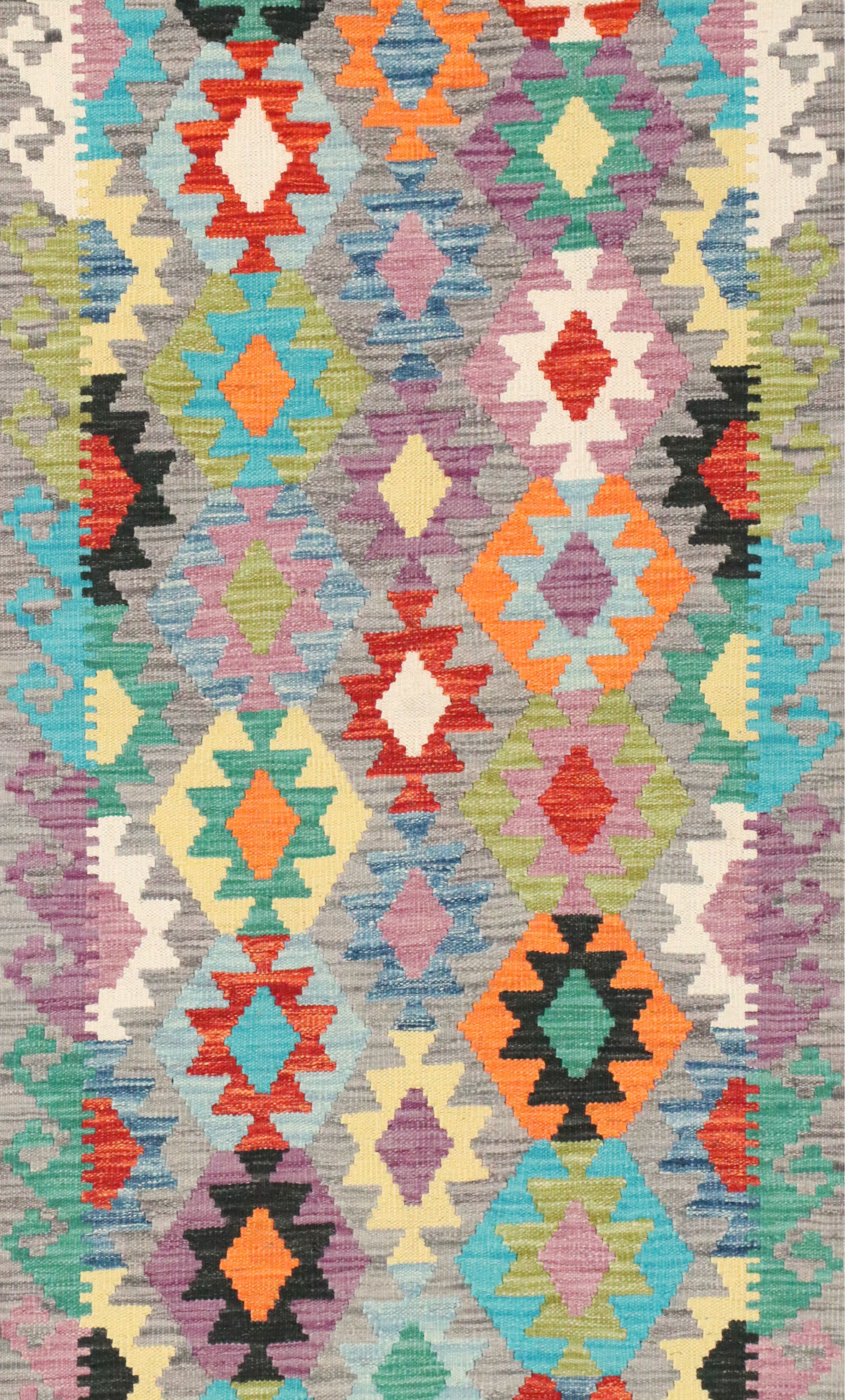 2'10 x 9'6 Handwoven Pakistani Kazak Carpet Runner Long Rug