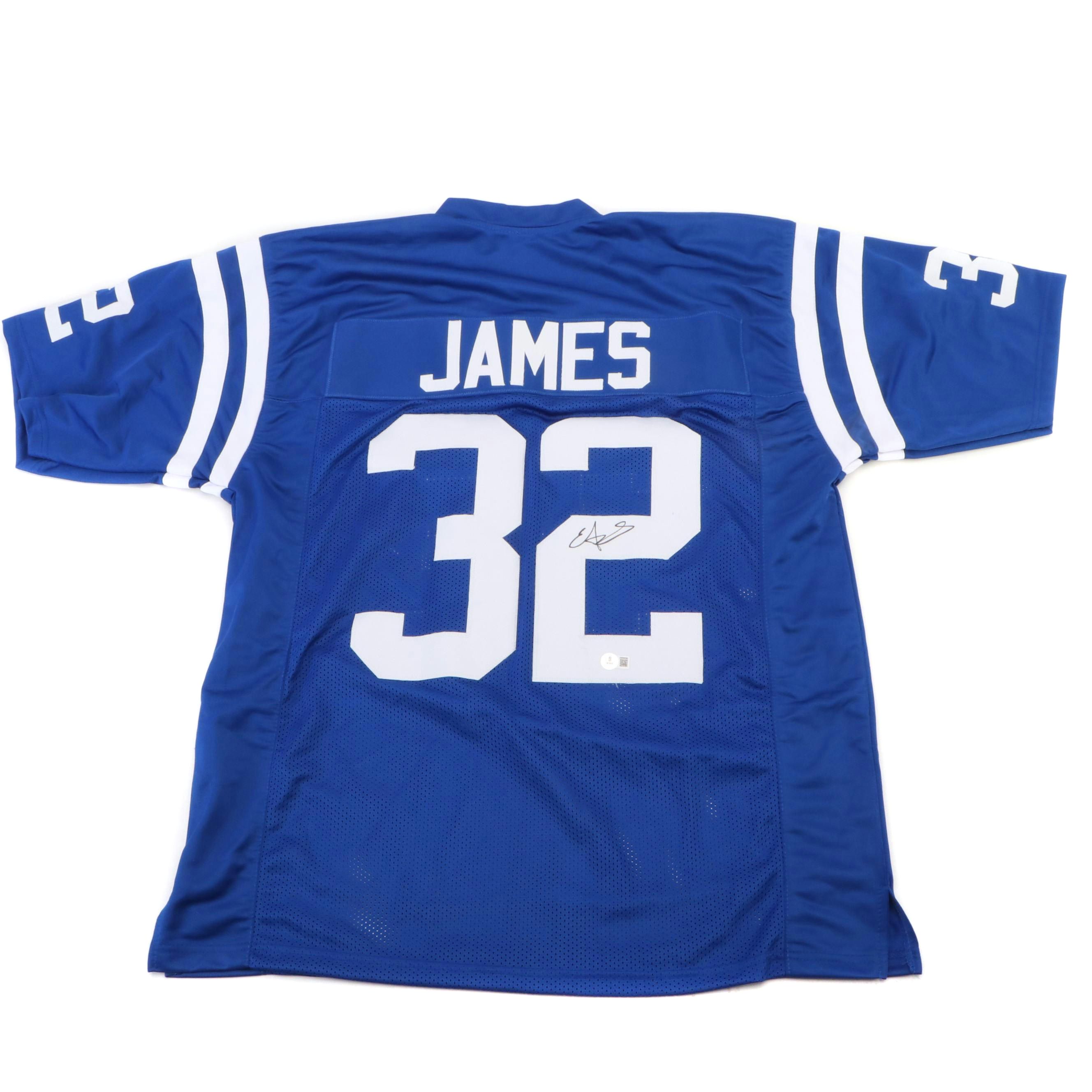 Edgerrin James Signed Indianapolis Colts Football Jersey, Beckett