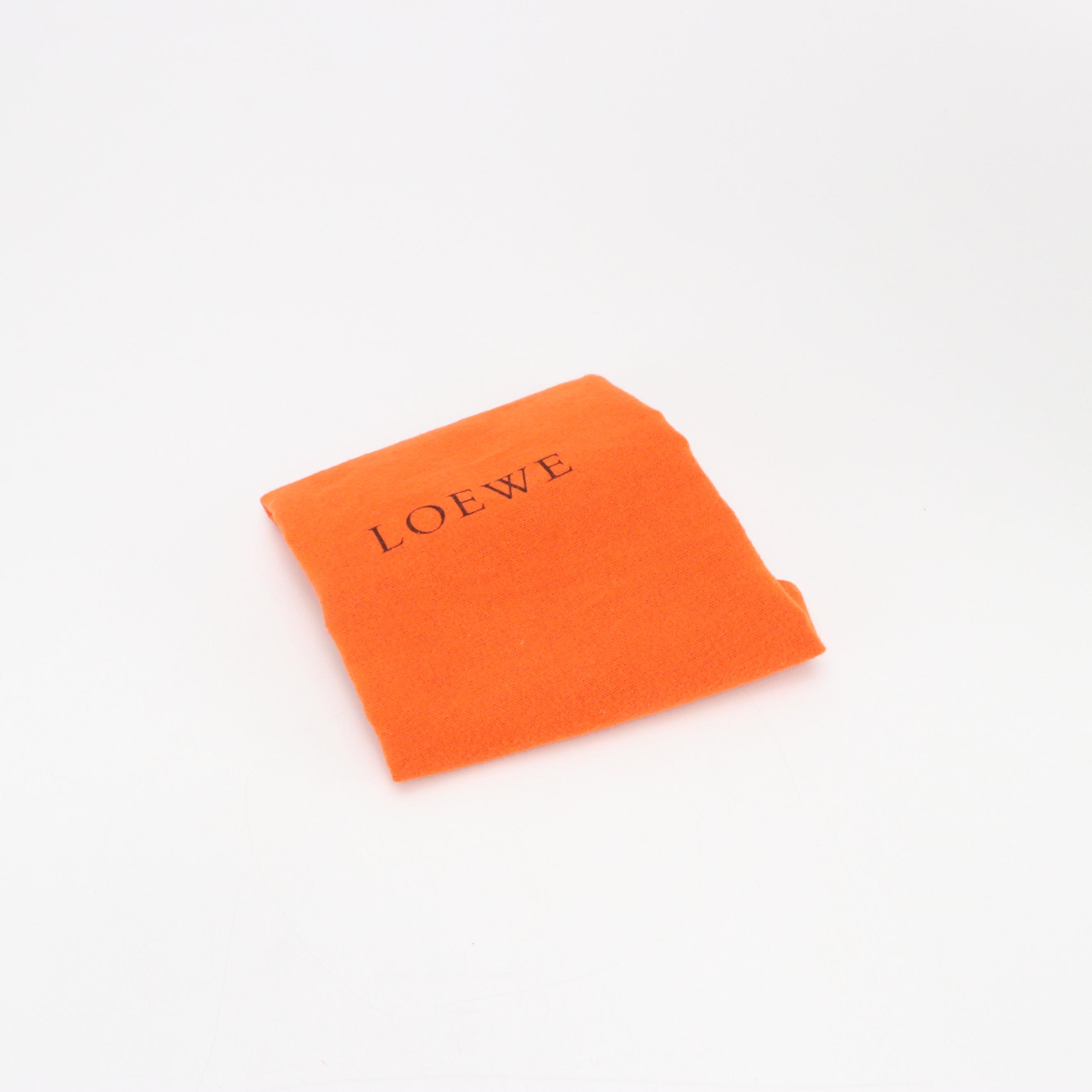 Loewe Mini Shoulder Bag in Anagram Logo PVC and Dark Brown Leather Trim