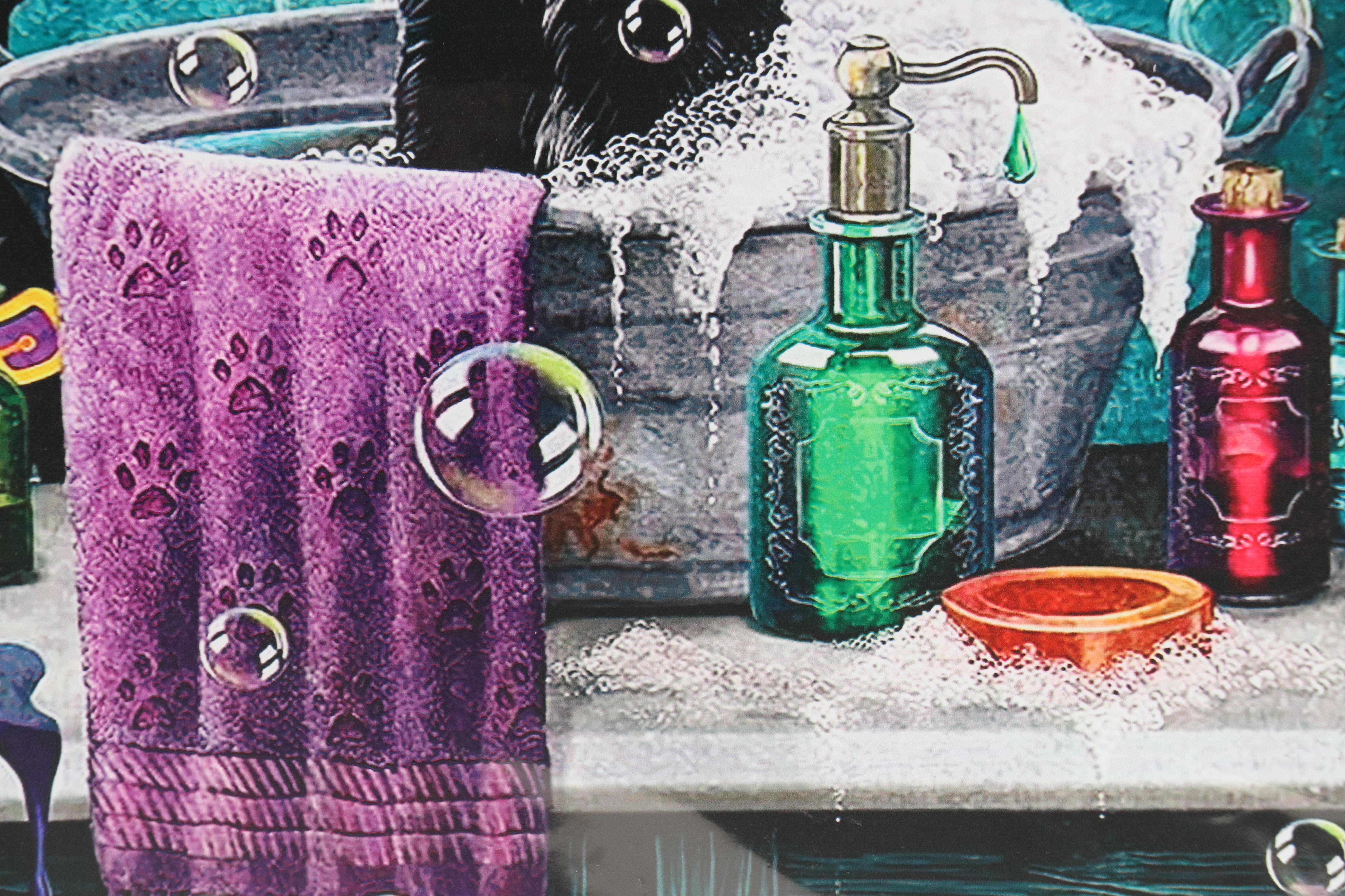 Black Cat "Get Naked..." Metal Wall Sign