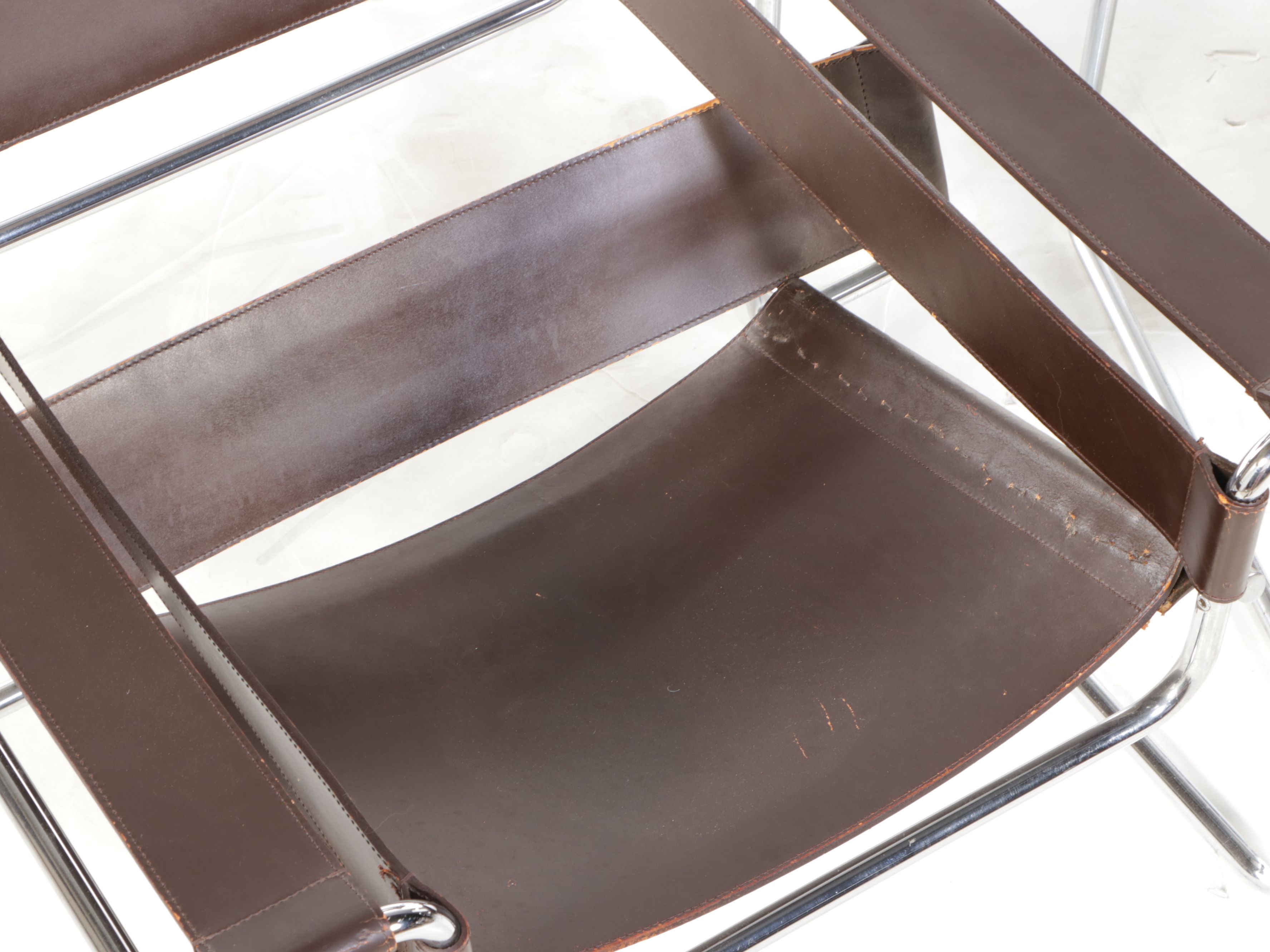 Pair of Stendig Mid Century Modern Leather Arm Chairs