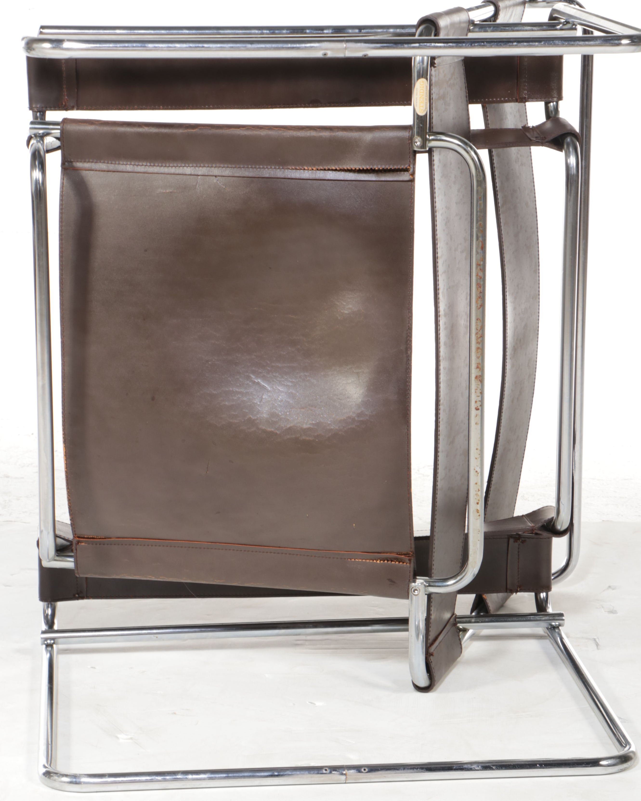 Pair of Stendig Mid Century Modern Leather Arm Chairs