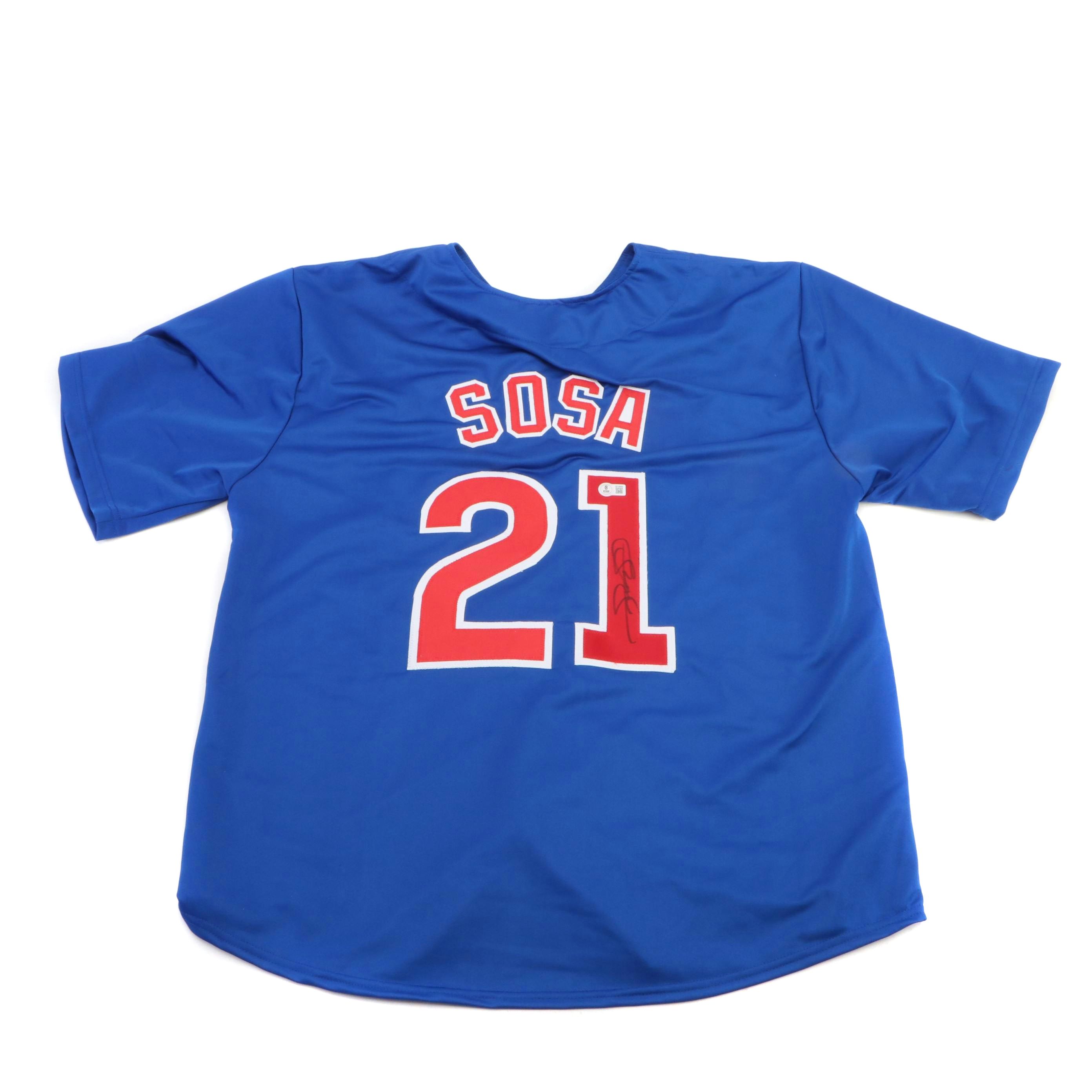 Sammy Sosa Signed Chicago Cubs Baseball Jersey, Beckett