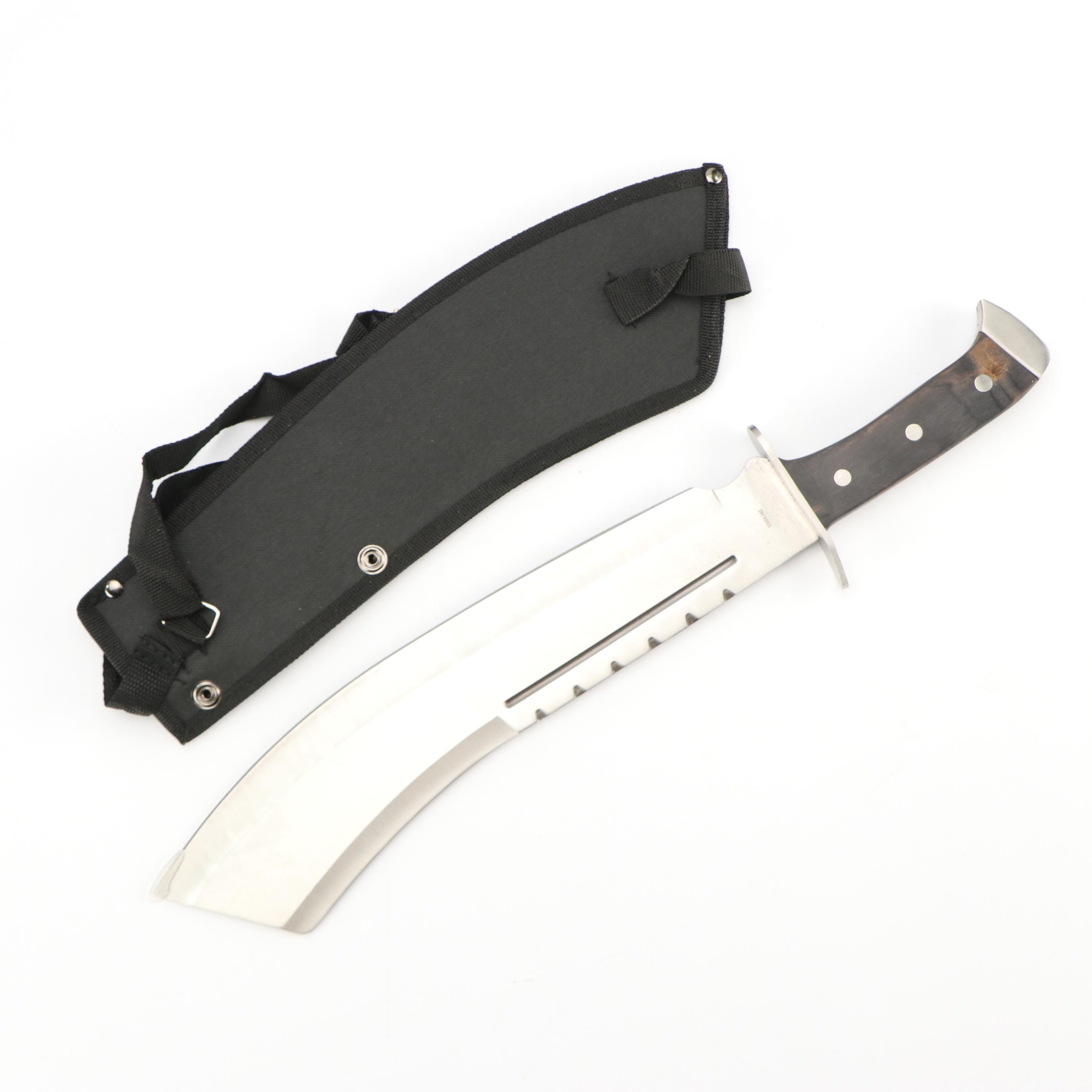 Chipaway Cutlery Bone and Wooden Handled Knife with Machete