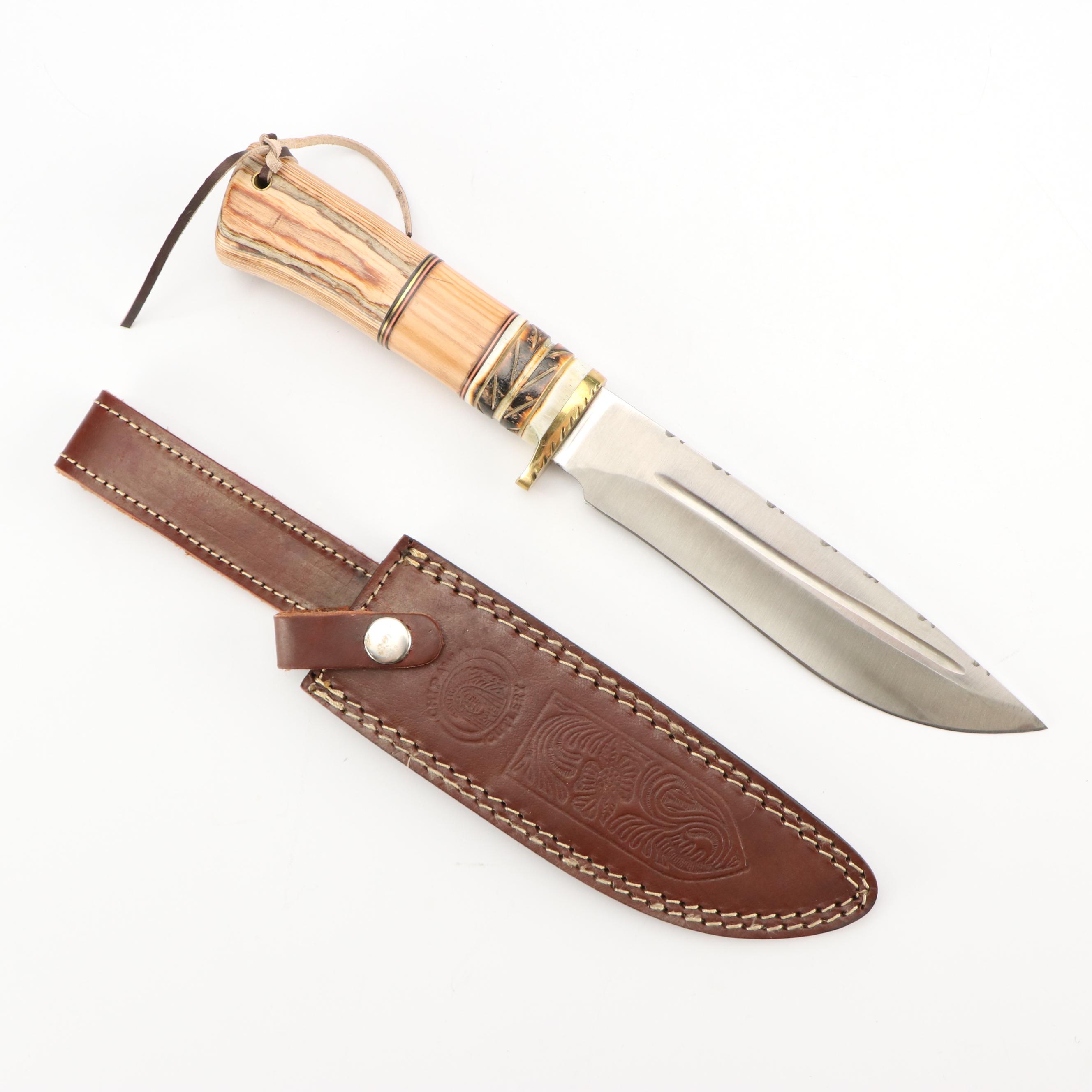 Chipaway Cutlery Bone and Wooden Handled Knife with Machete