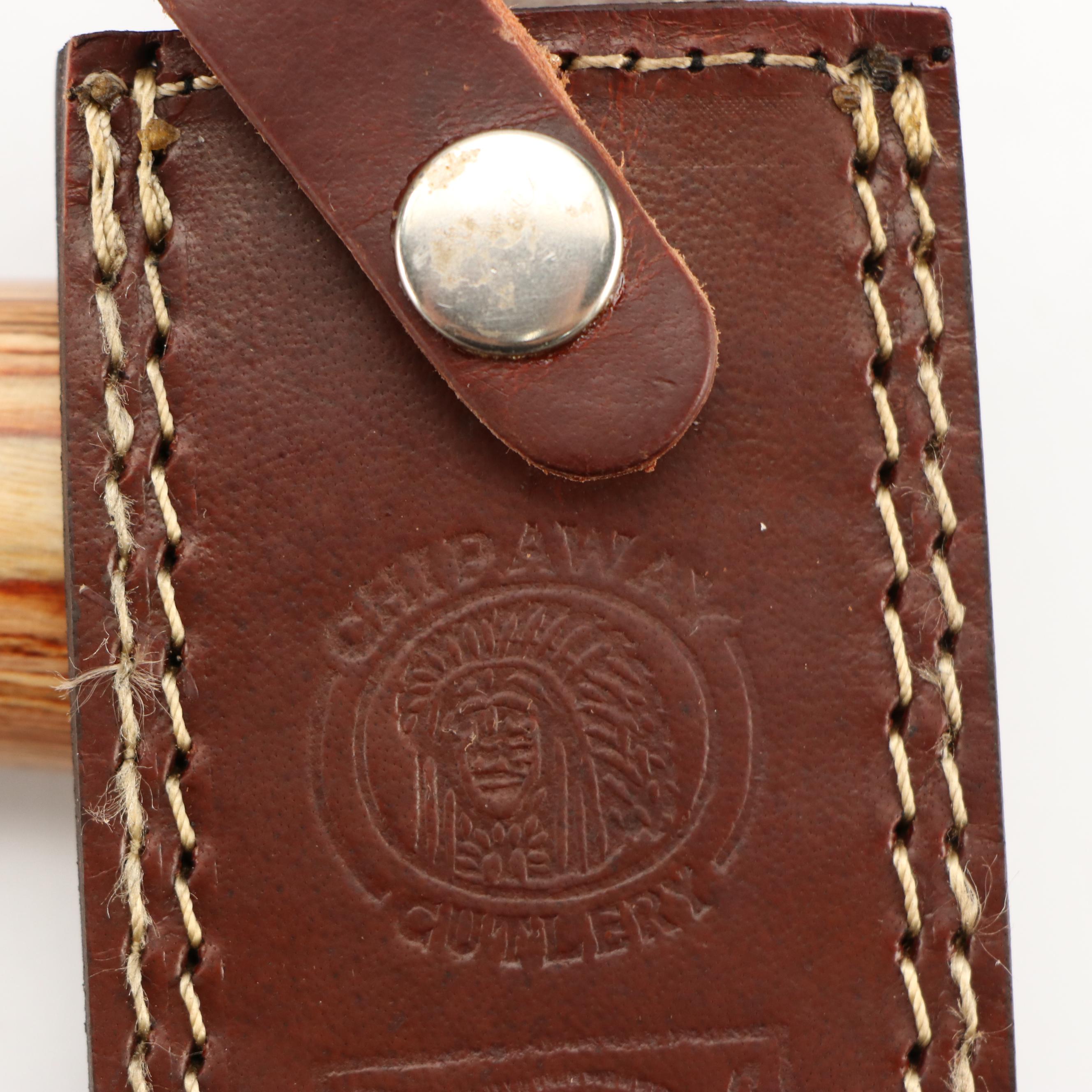 Chipaway Cutlery Bone and Wooden Handled Knife with Machete