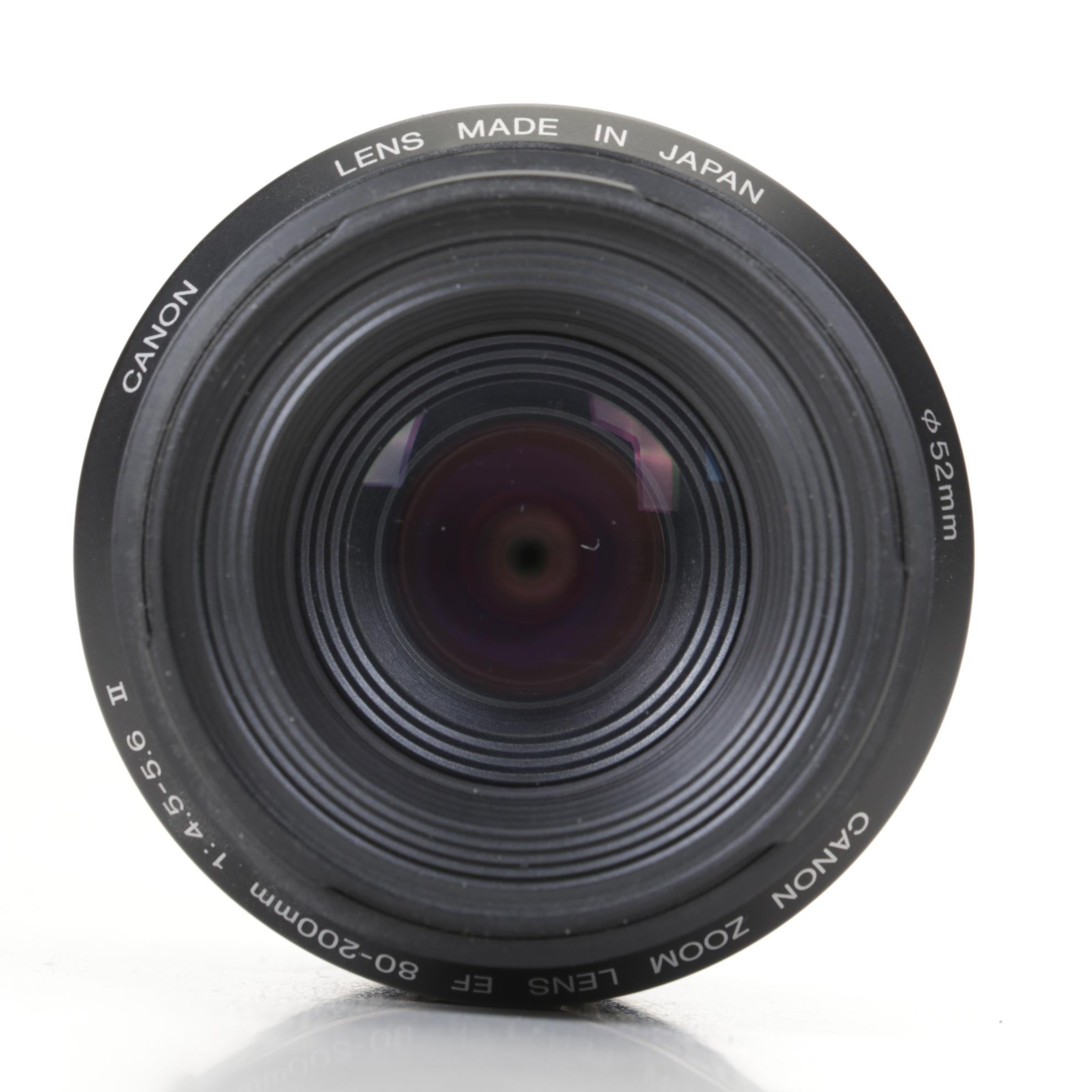 Canon EOS Rebel G 35MM Film SLR Camera with 80-200mm Lens & Camera Bag