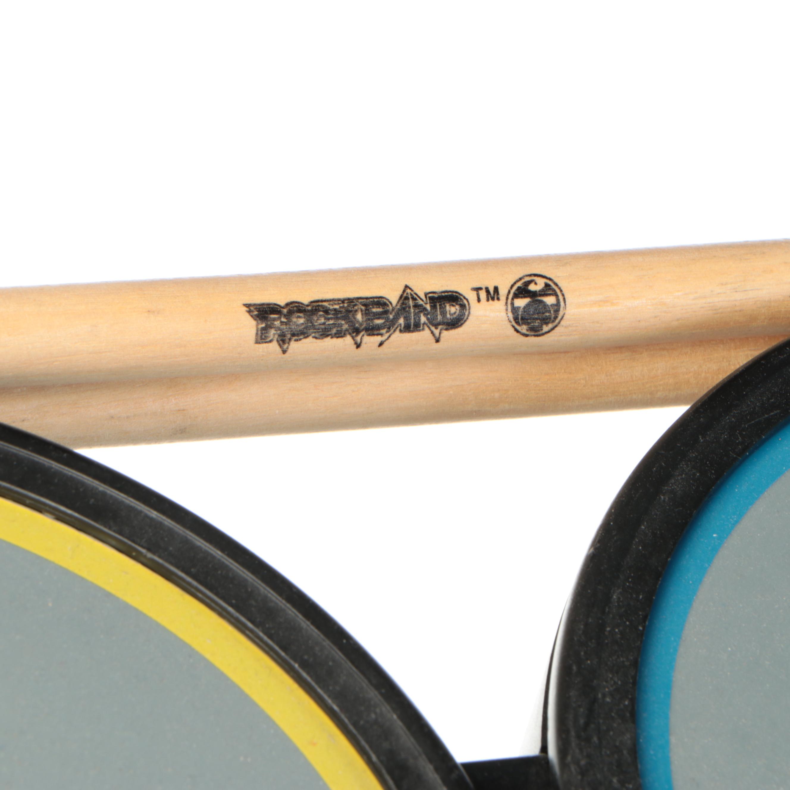 Xbox 360 Rock Band Video Game, Guitars, and Drum Kit