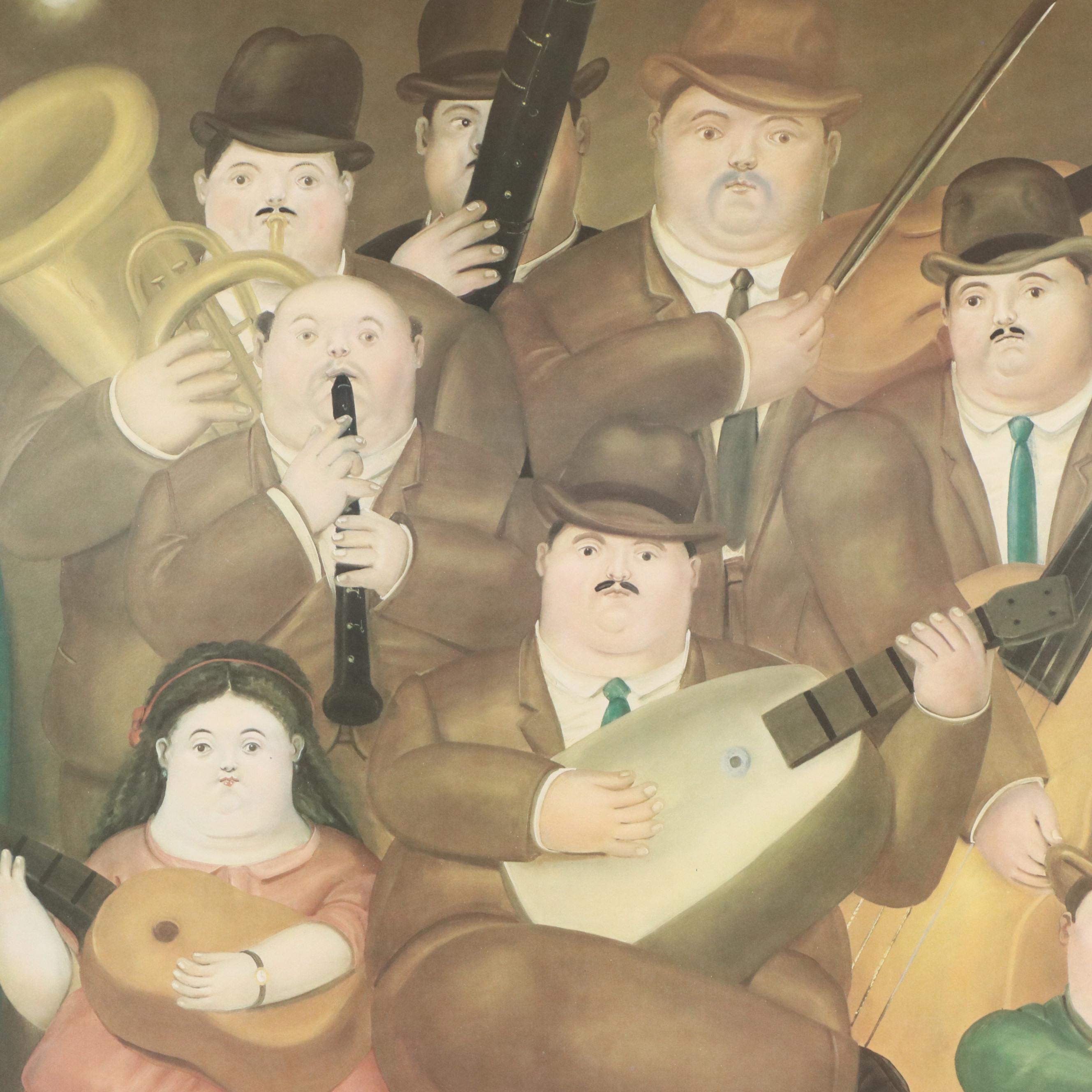 Exhibition Poster after Fernando Botero "Los Musicos," 1979
