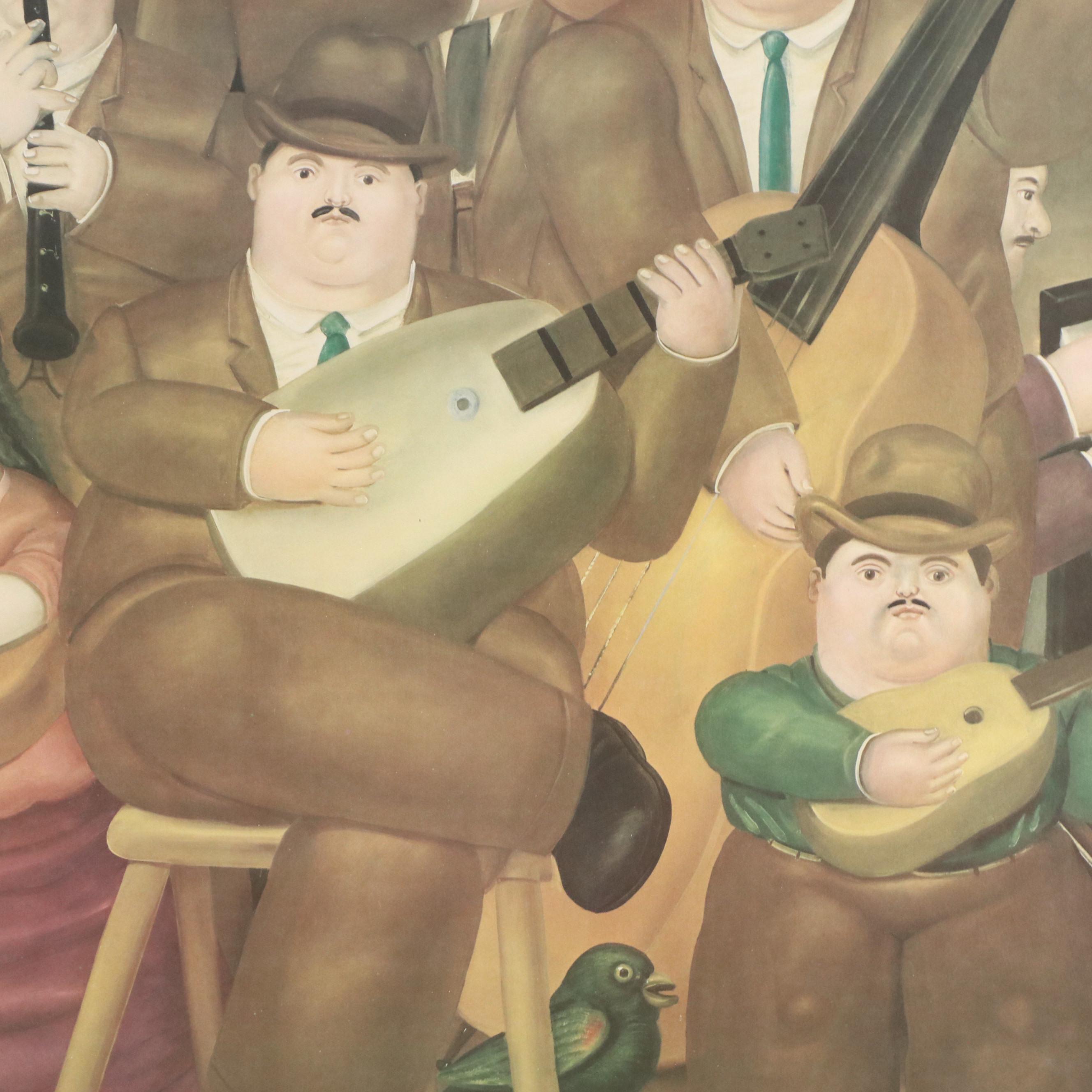 Exhibition Poster after Fernando Botero "Los Musicos," 1979
