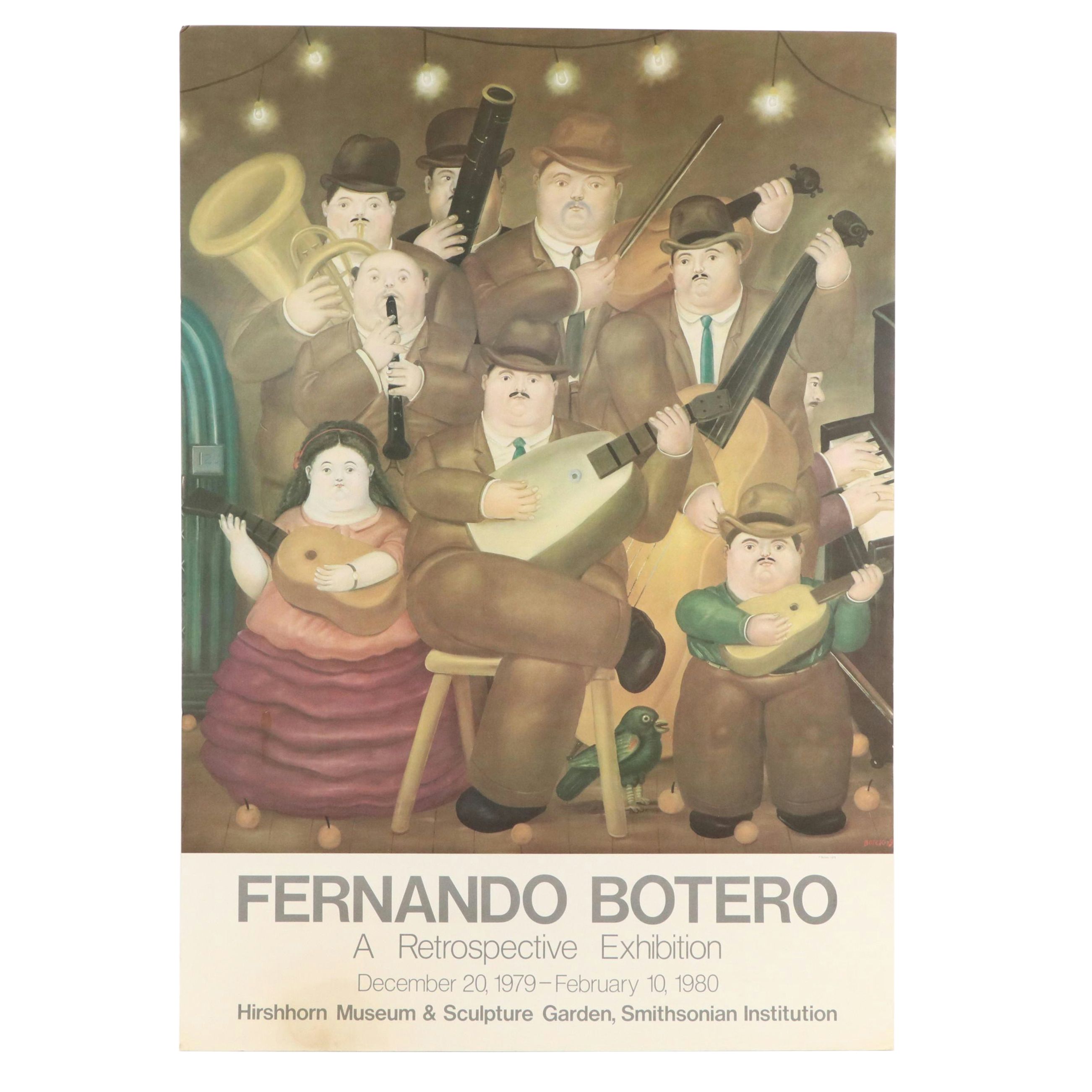 Exhibition Poster after Fernando Botero "Los Musicos," 1979
