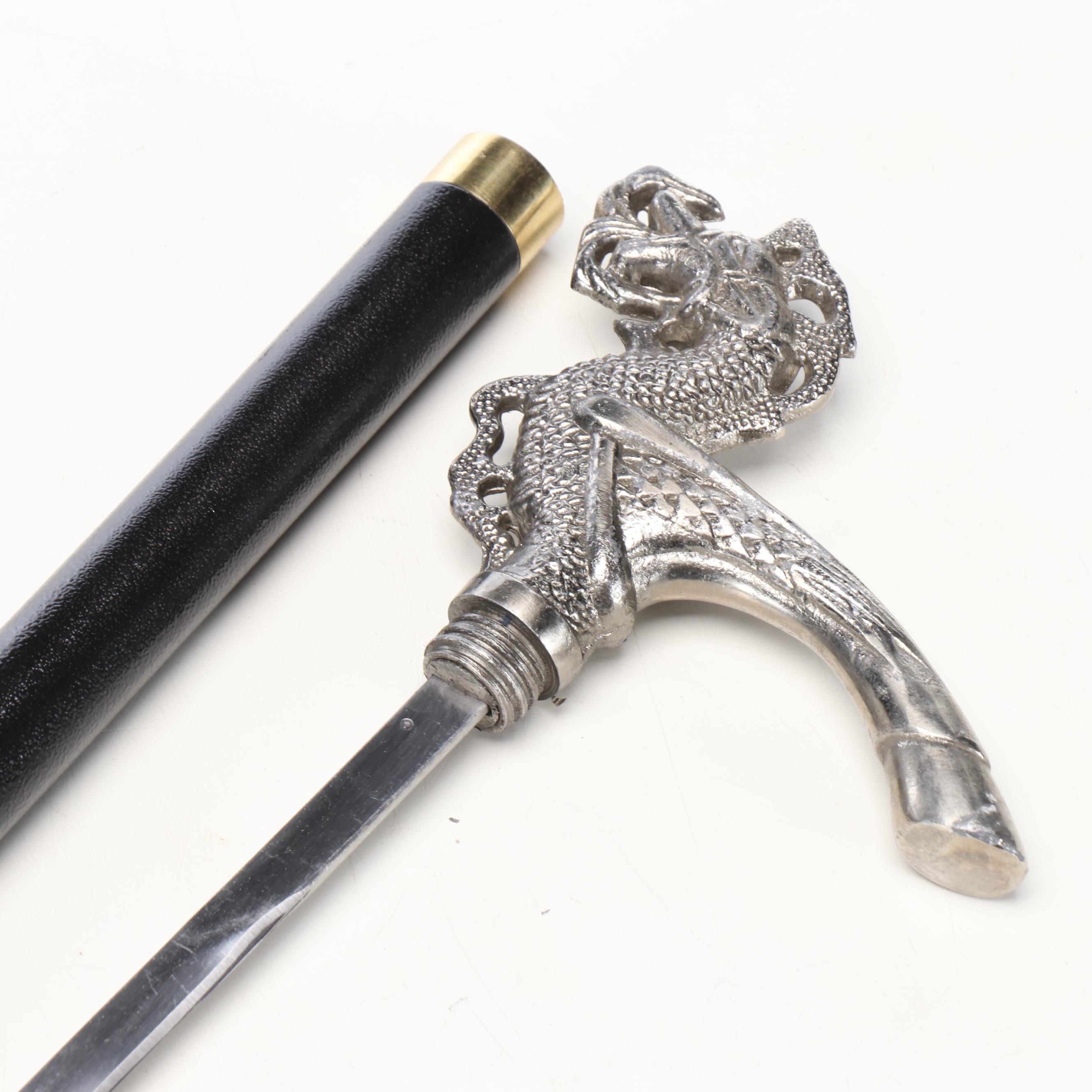 Seahorse Handled Sword Cane