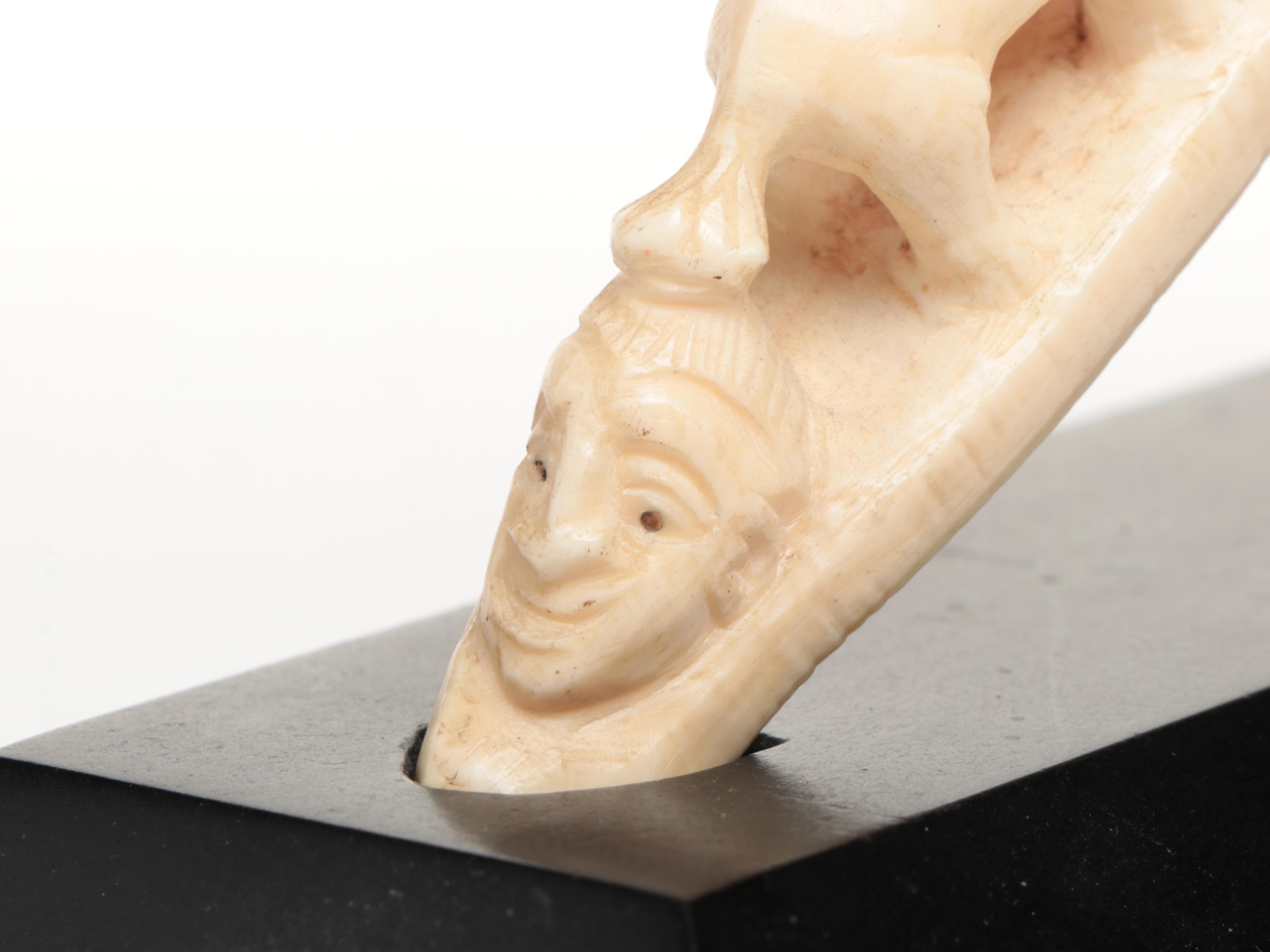Carved Hippo Tusk