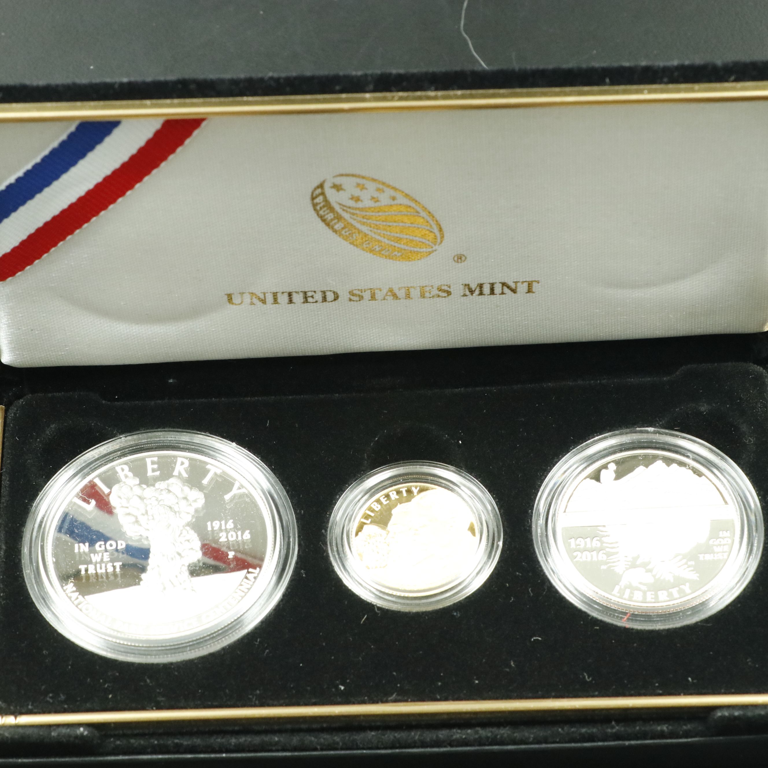 2016 United States National Park Anniversary Commemorative Three-Coin Proof Set
