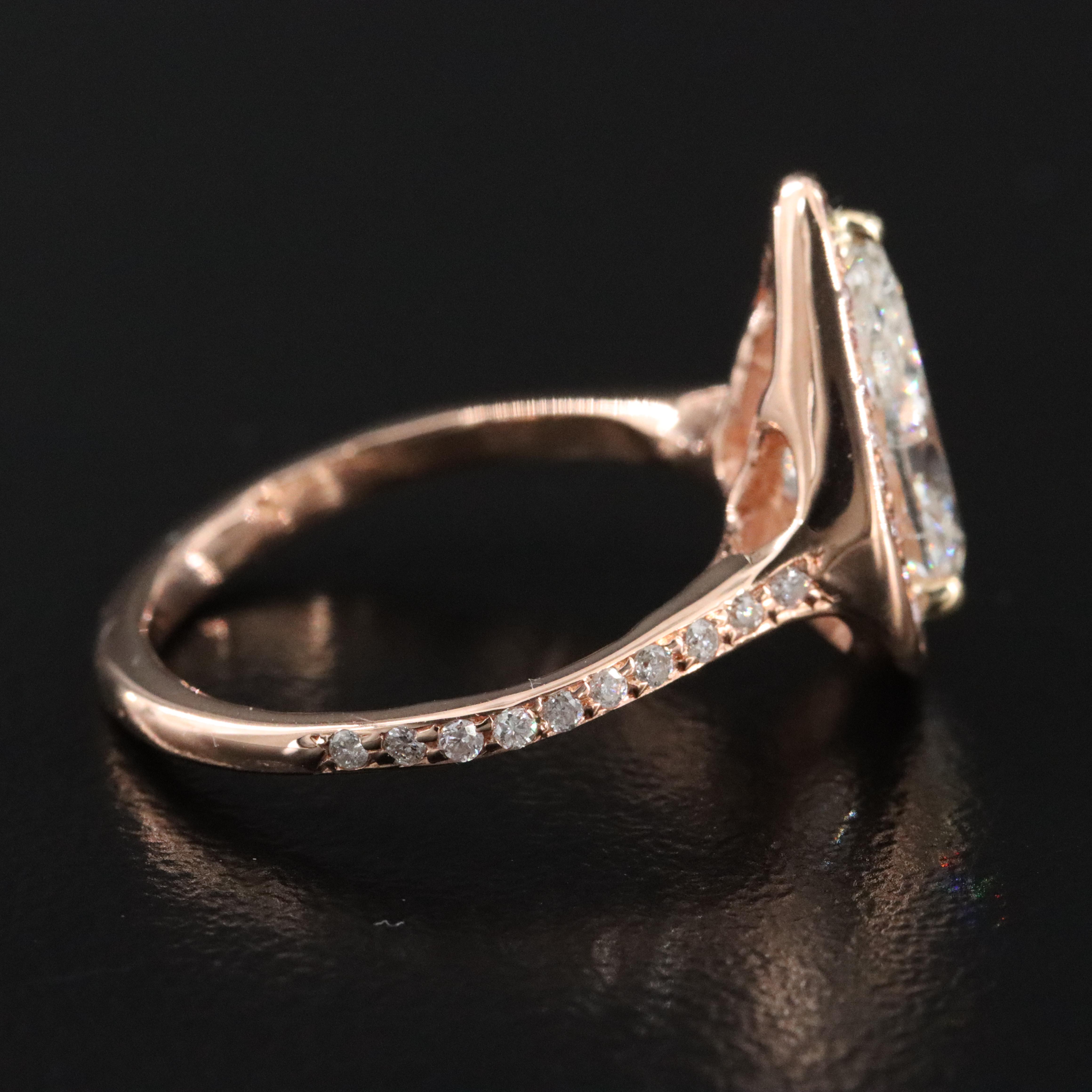 18K Rose Gold 1.94 CTW Diamond Ring with GIA eReport